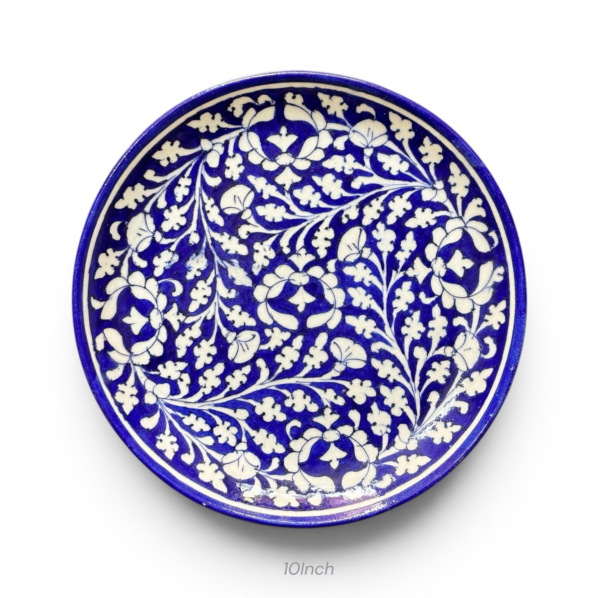 Blue Pottery Plate 10inch (Set Of 3)