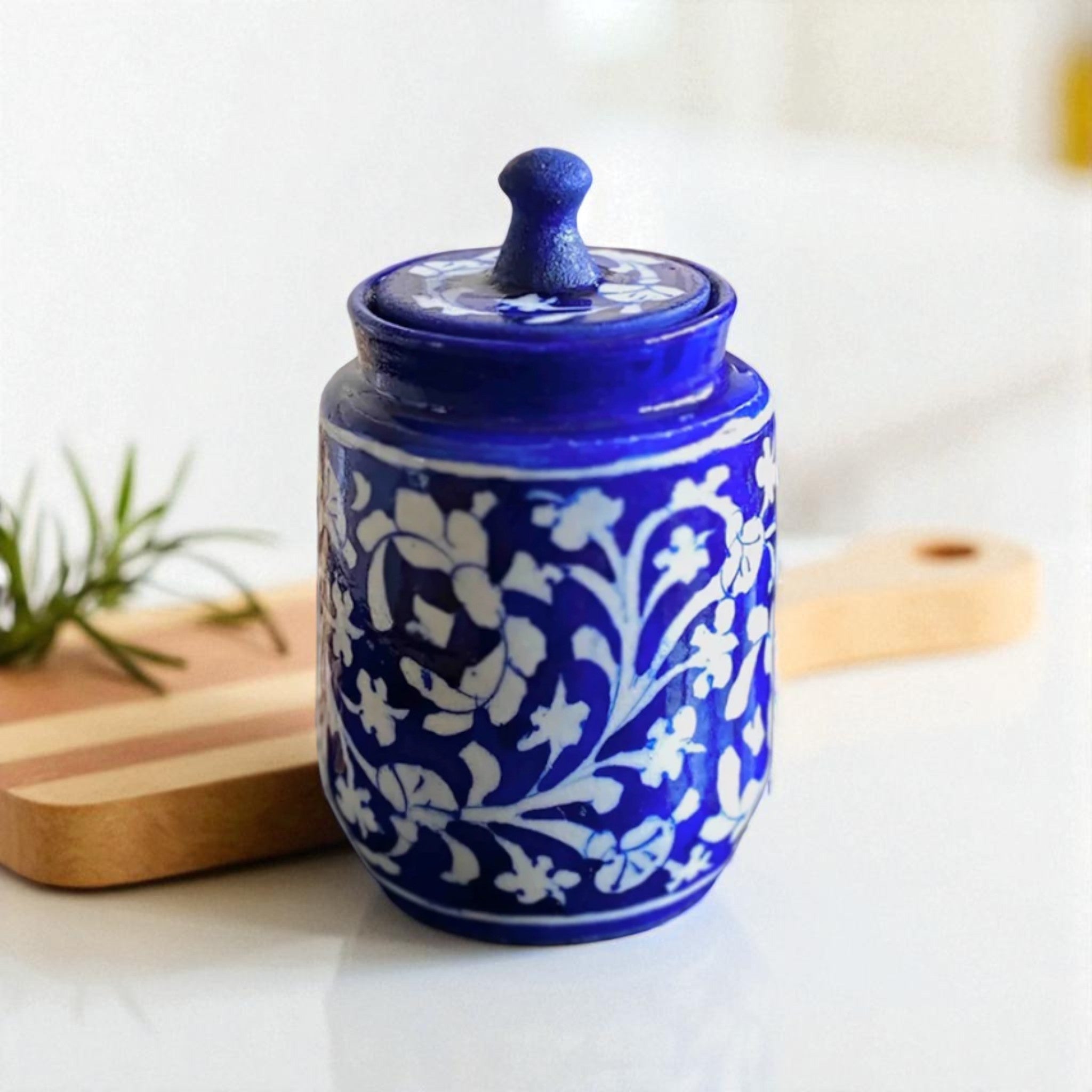 Blue Pottery Jar