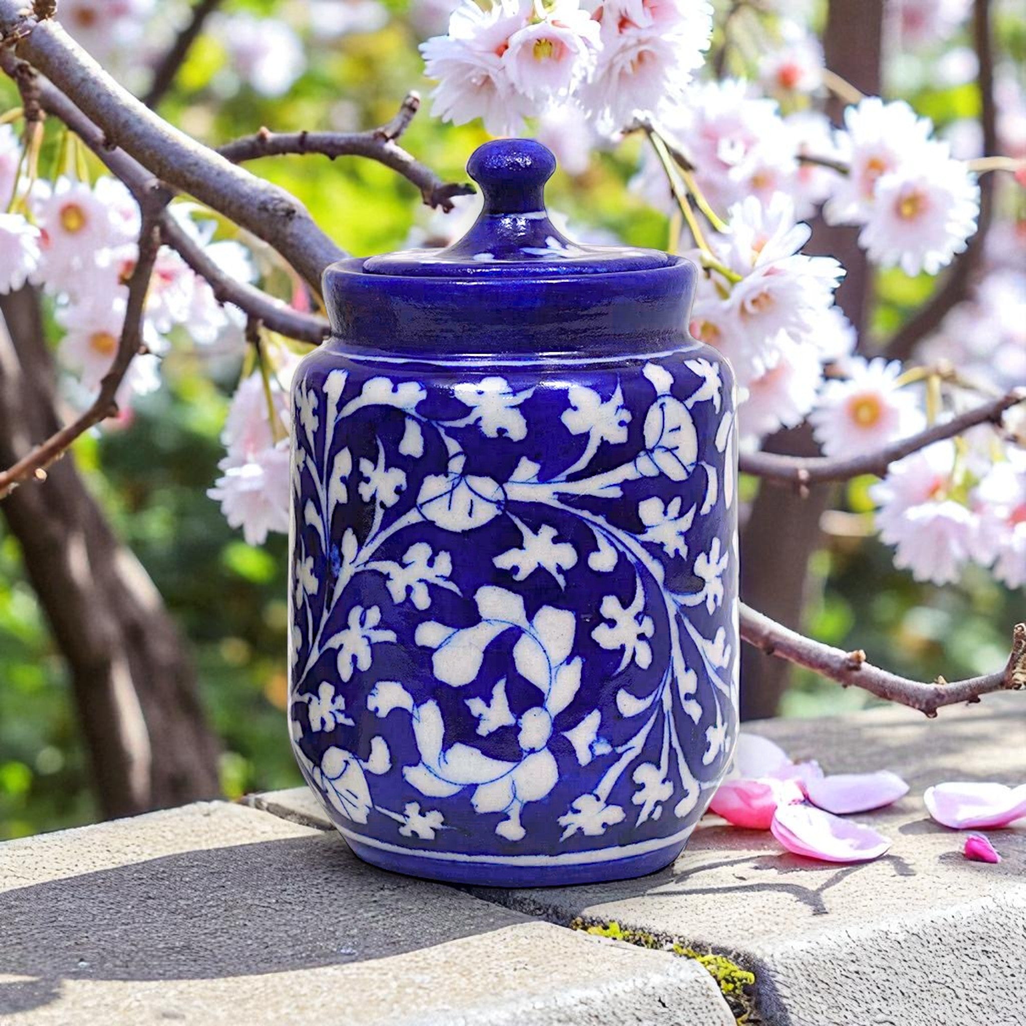 Blue Pottery Jar
