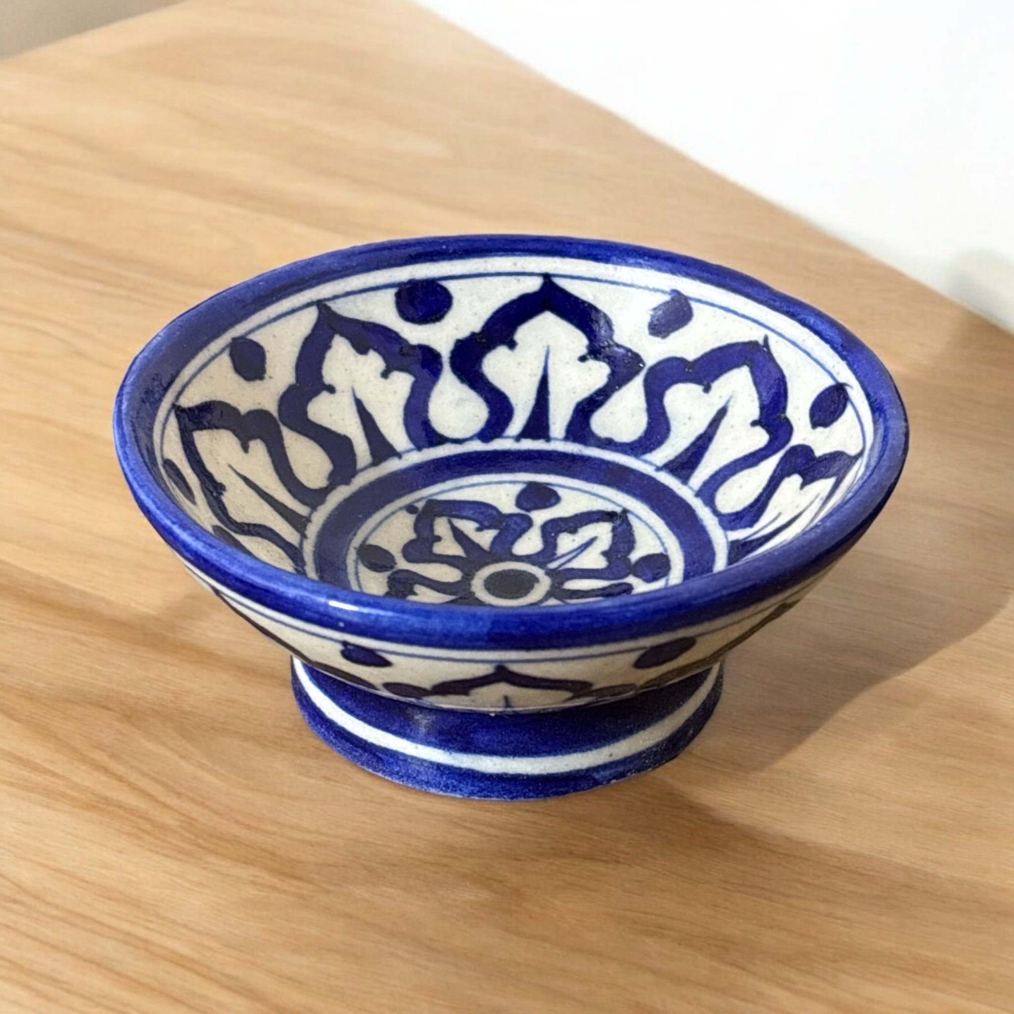 Blue Pottery Handmade Bowl Set Of (2)