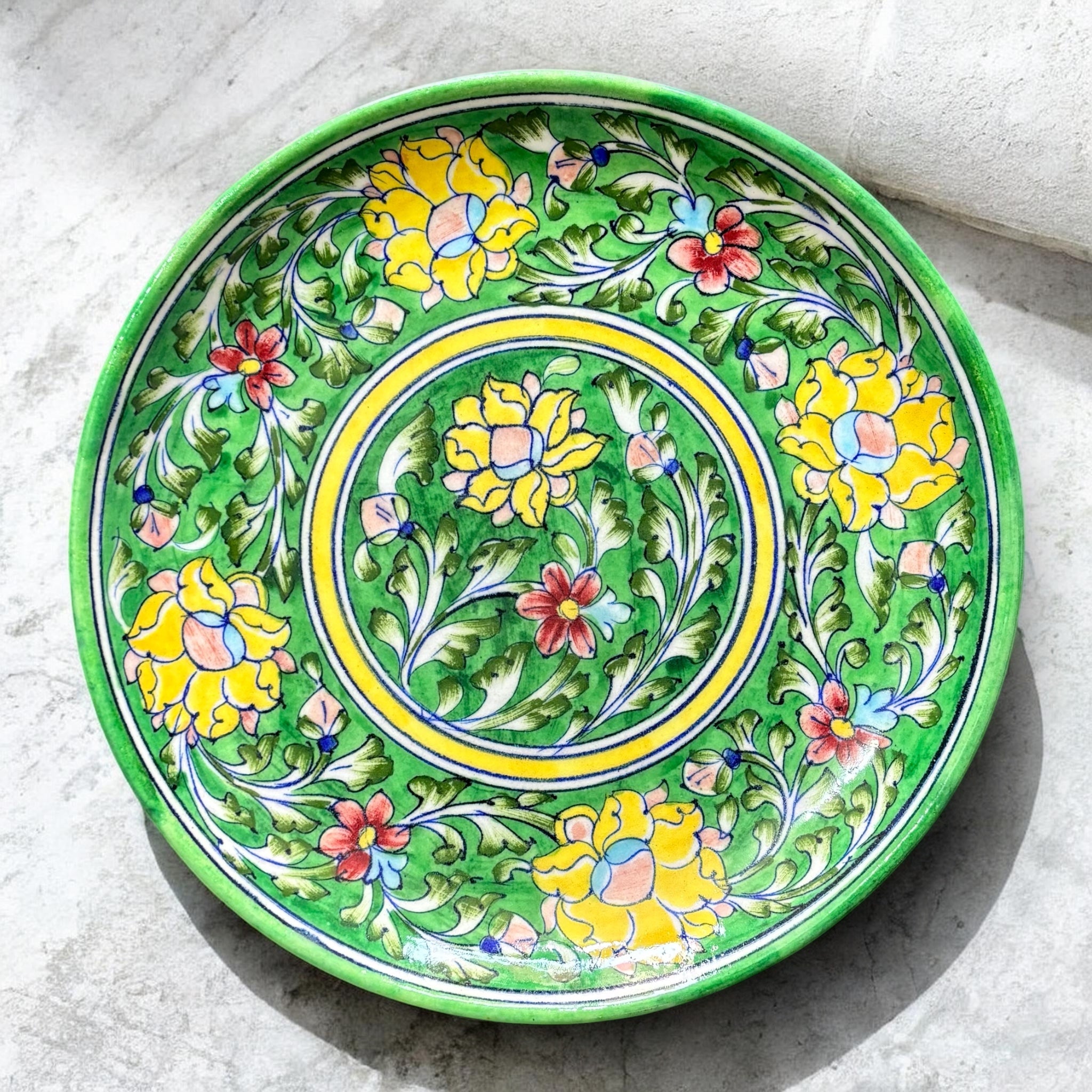 BLUE POTTERY 10INCH PLATE