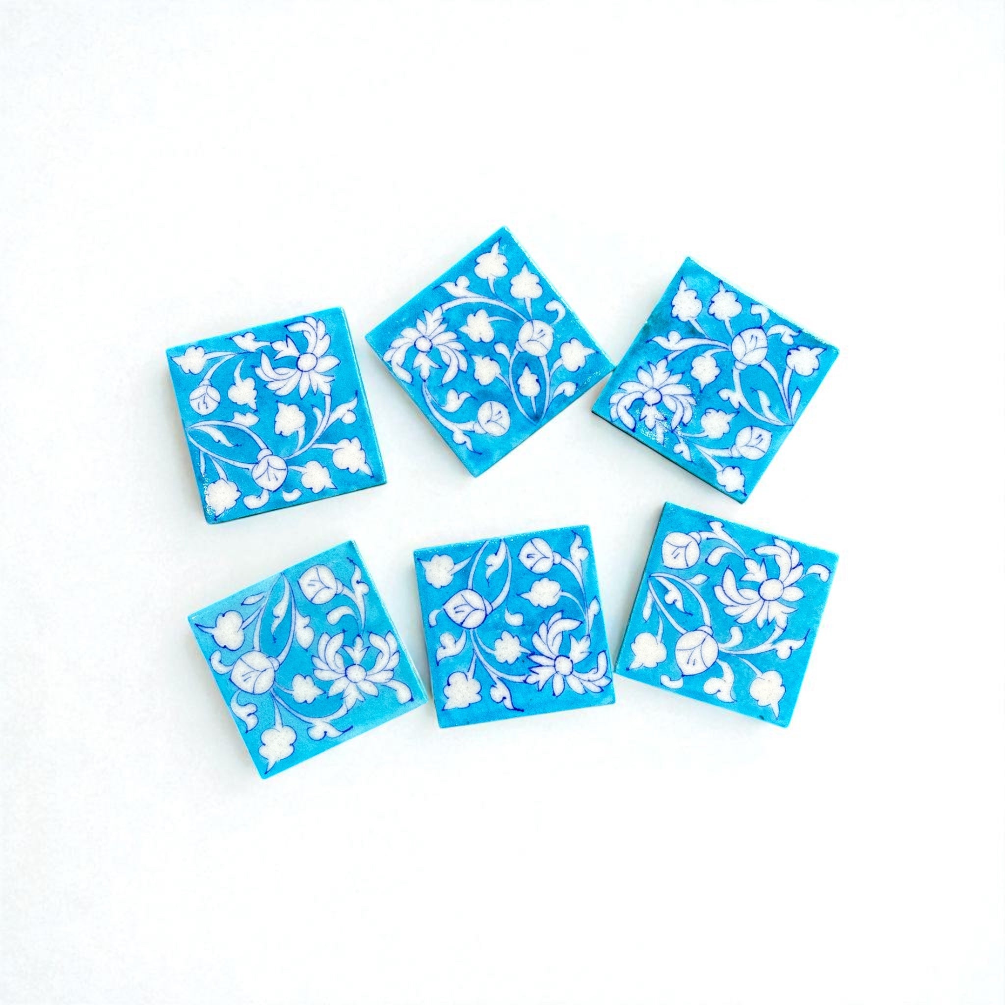 Sky Blue Coasters Set Of 6