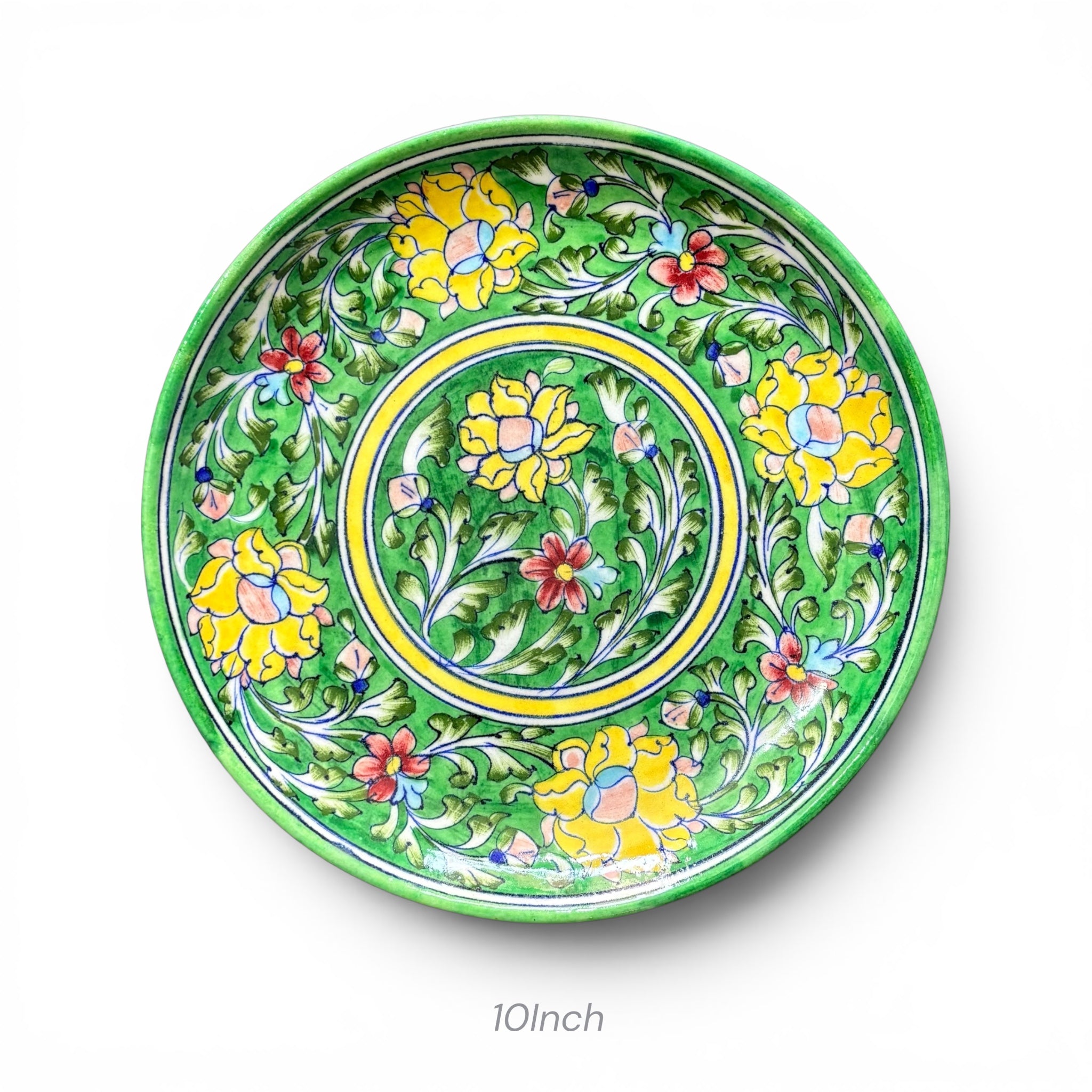 Blue Pottery Plate 10inch (Set Of 3)