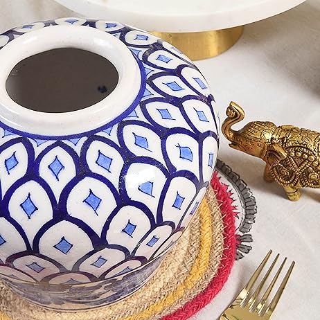 Blue Pottery Vase / Jar