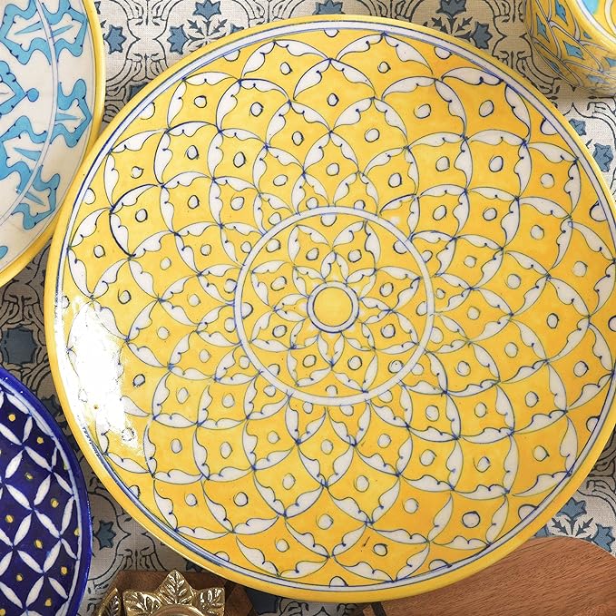 Blue Pottery 12 Inch Plate