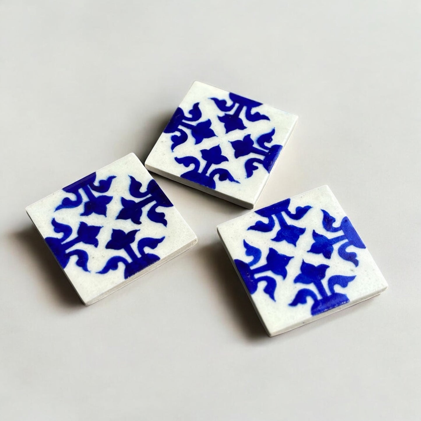 Mexican Blue & White Coasters Set Of 6