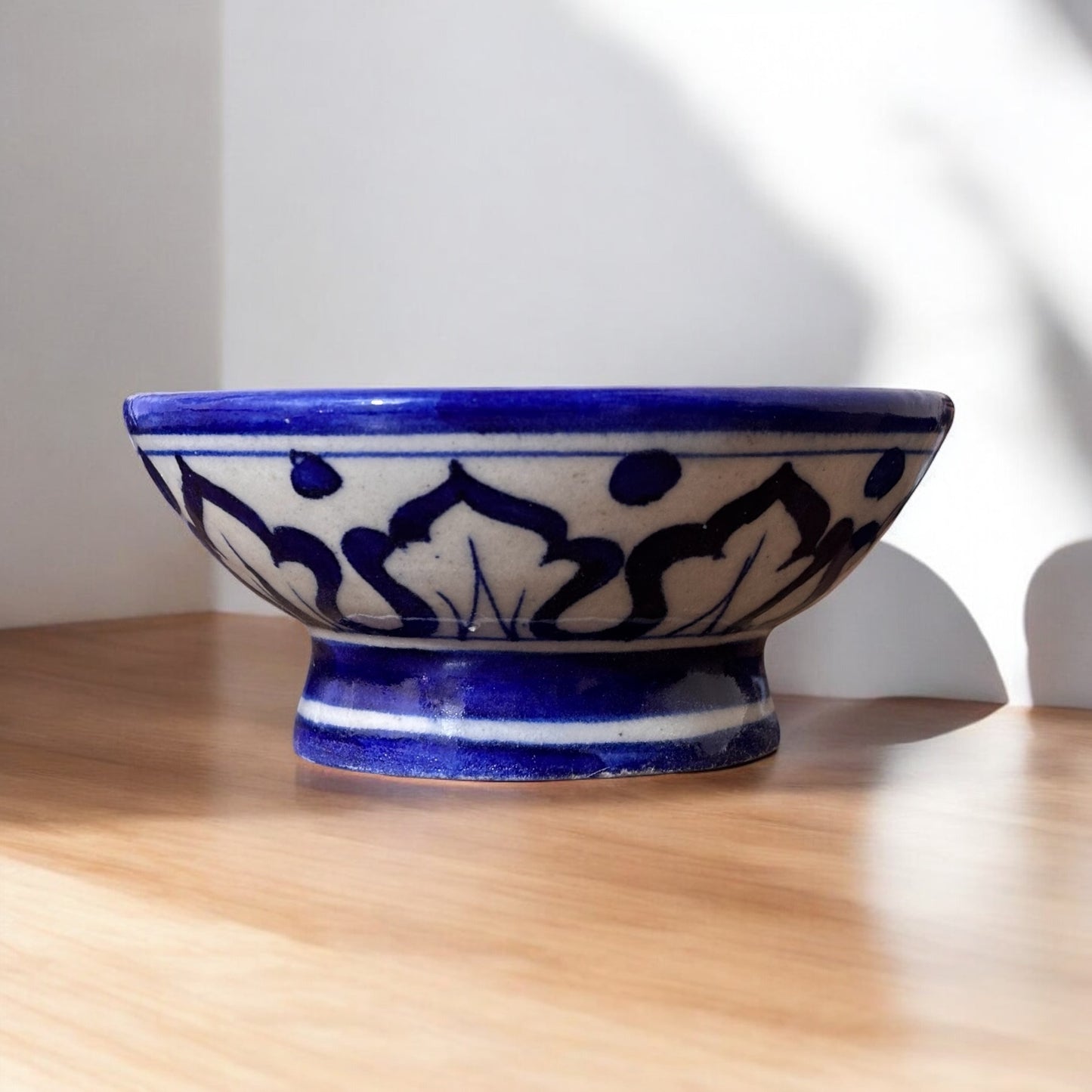 Blue Pottery Handmade Bowl Set Of (2)