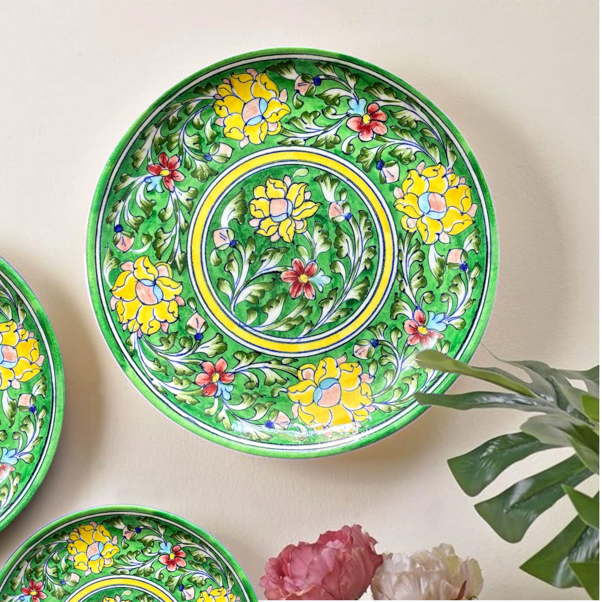 BLUE POTTERY 10INCH PLATE