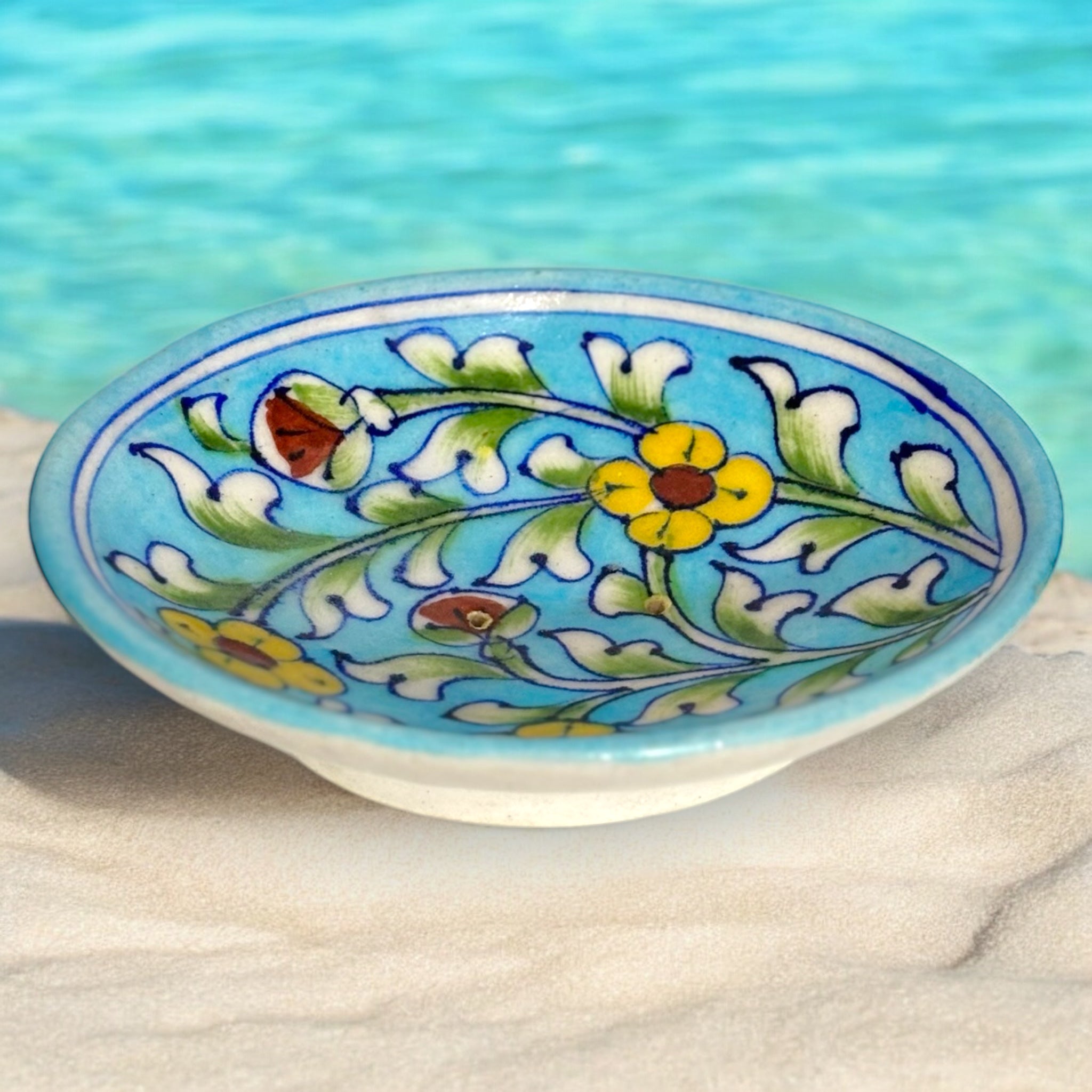 Blue Pottery Soapdish