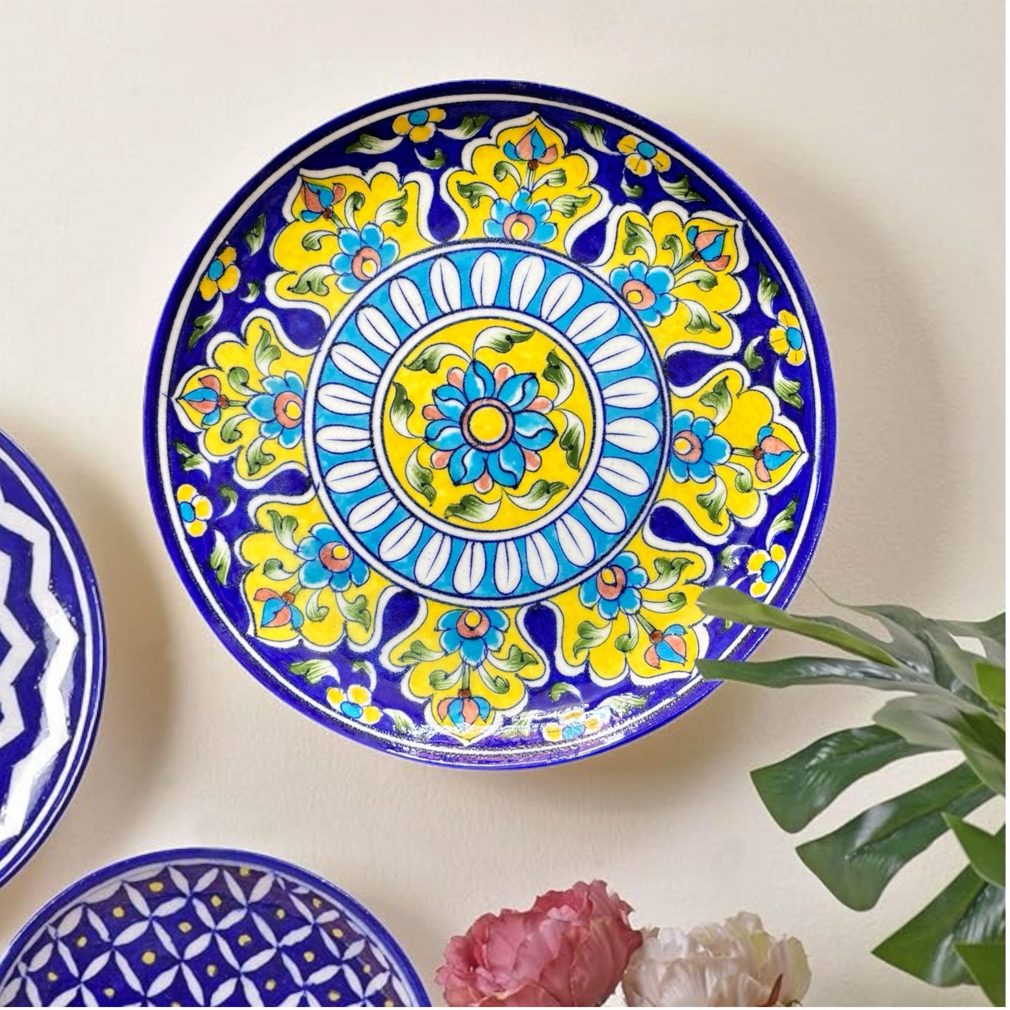 Blue Pottery 10inch Plate