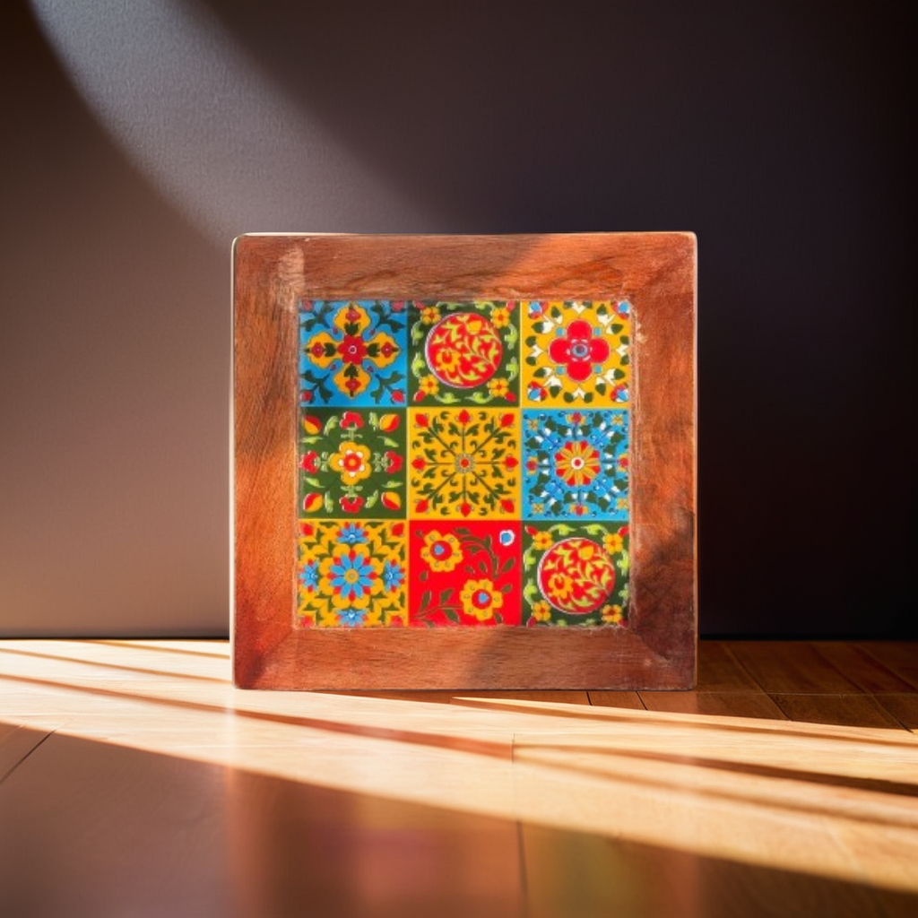 Blue Pottery Chowki 9 Tile