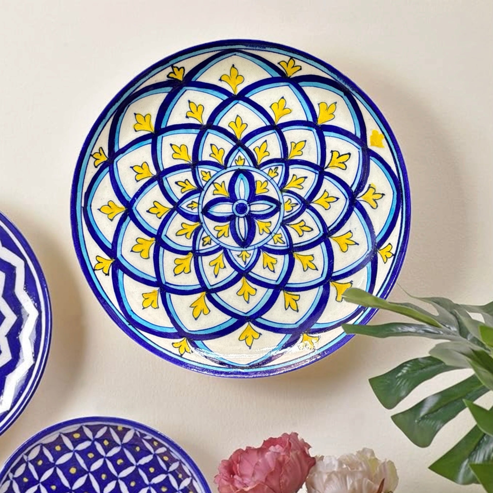 Blue Pottery 10 inch Plate