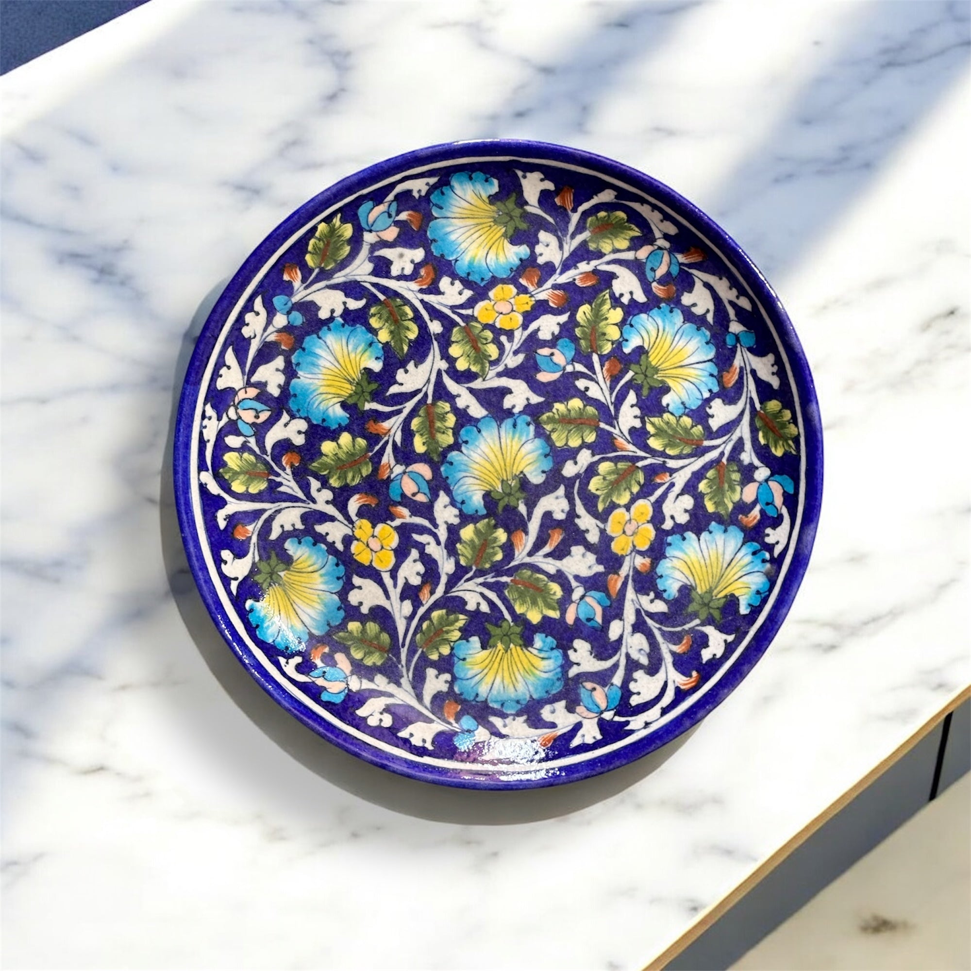 Blue Pottery 10 Inch Wall Plate