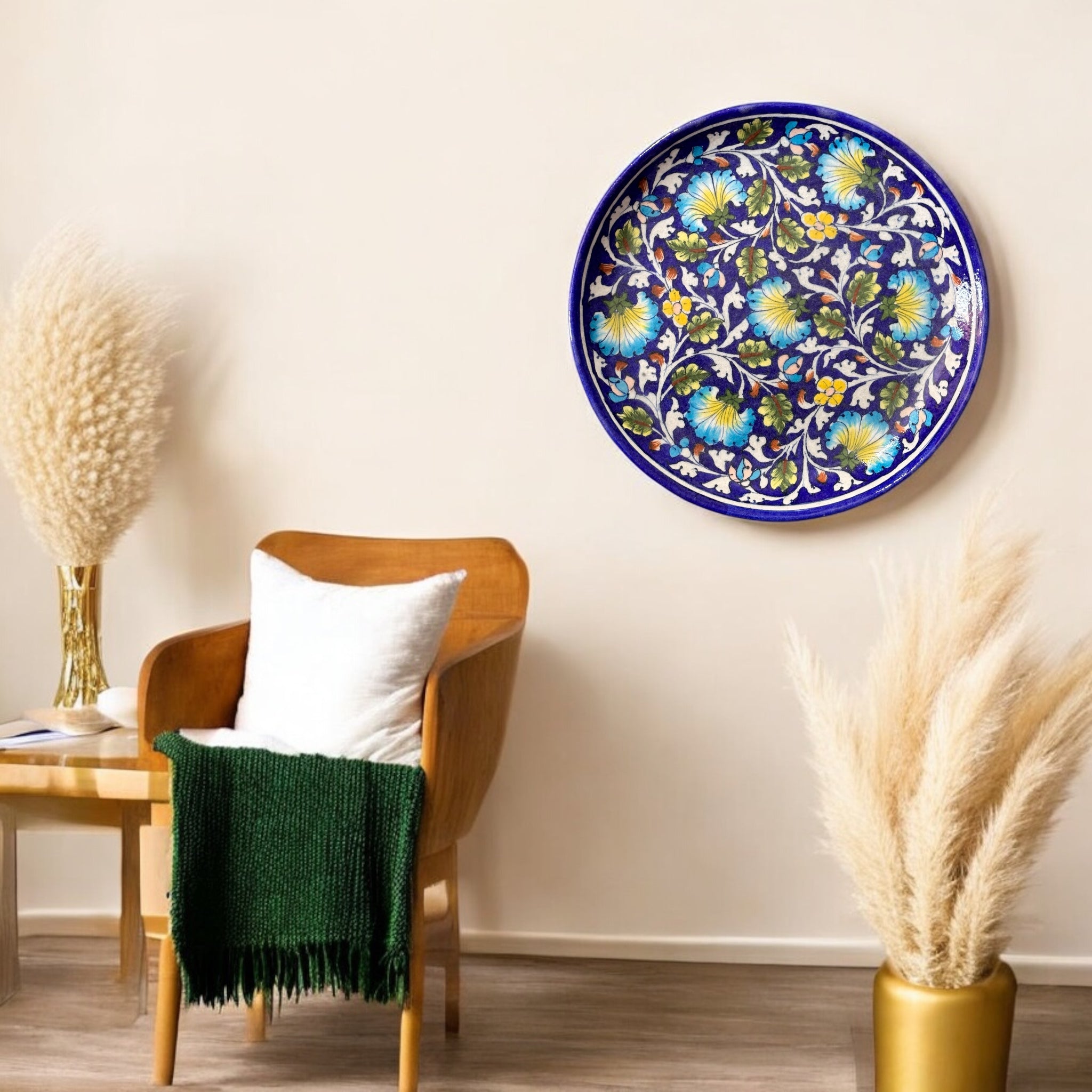 Blue pottery wall hanging Plate