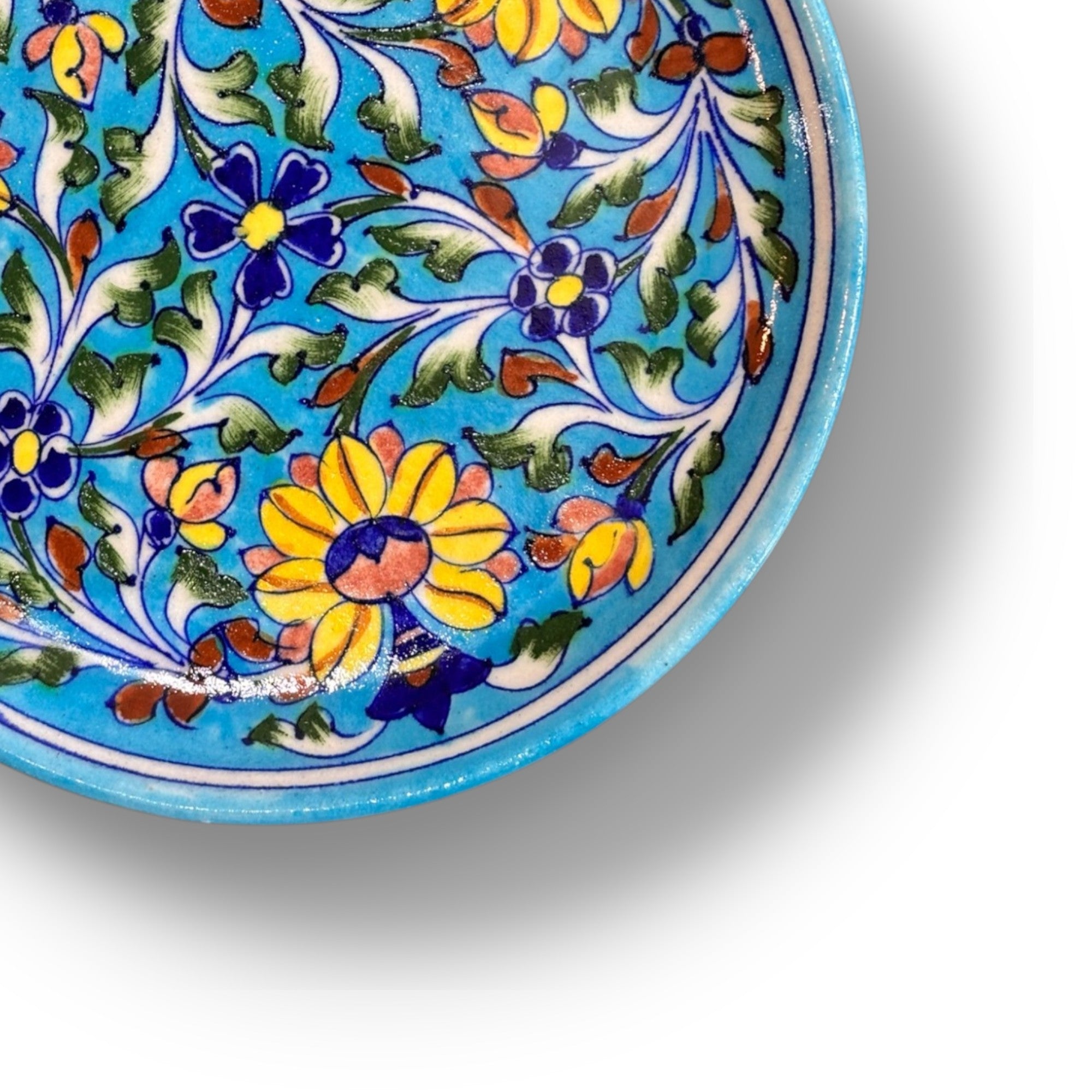 Blue Pottery 8 inch Plate