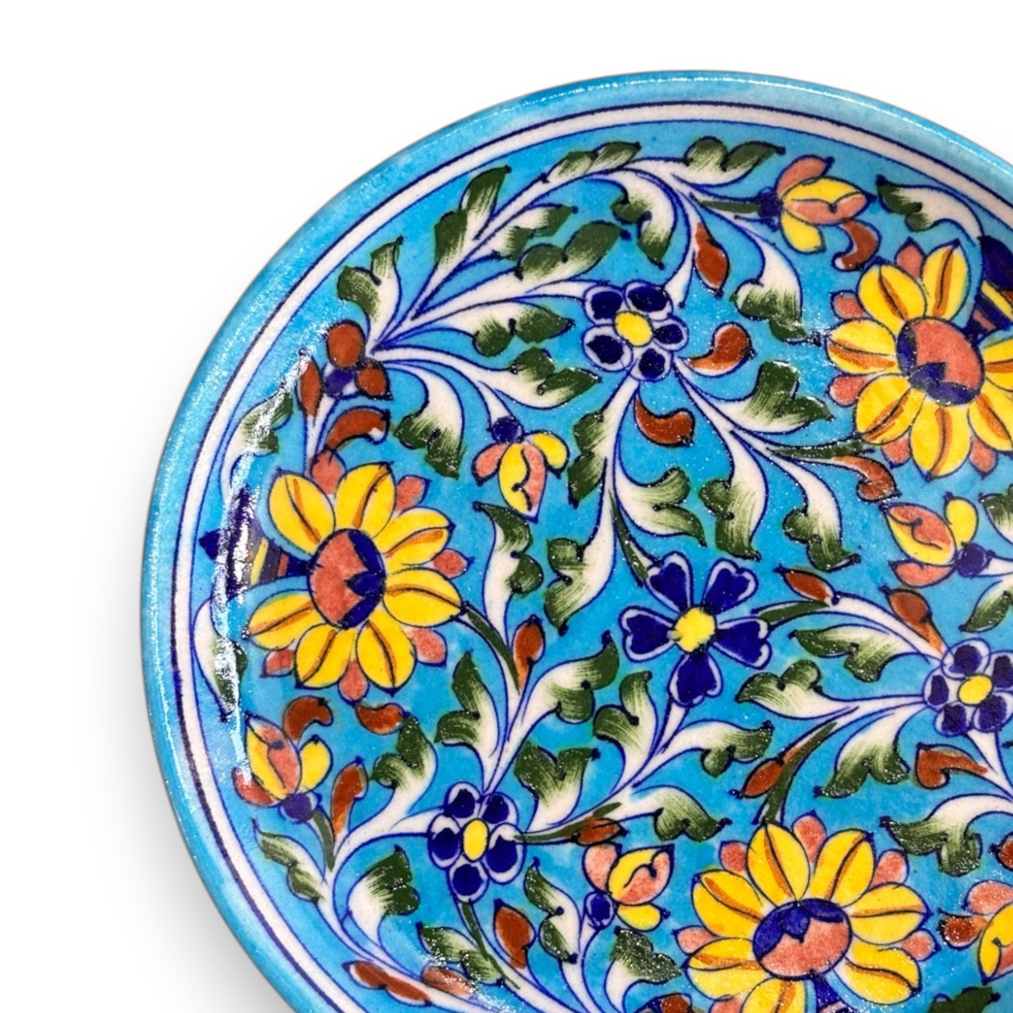 Blue Pottery 8 inch Plate