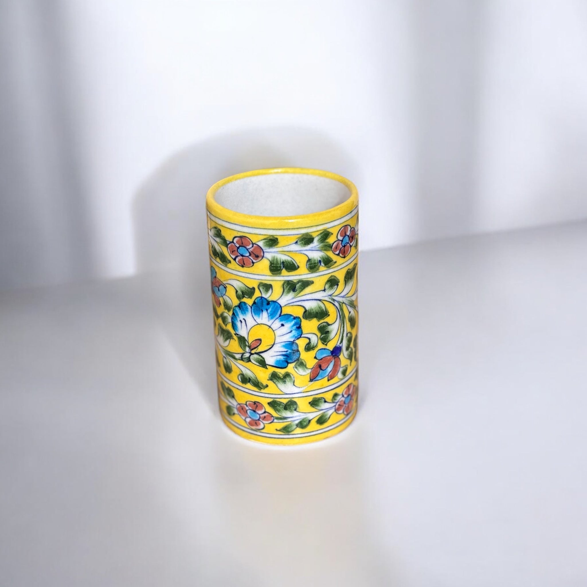 Blue Pottery Pen Stand