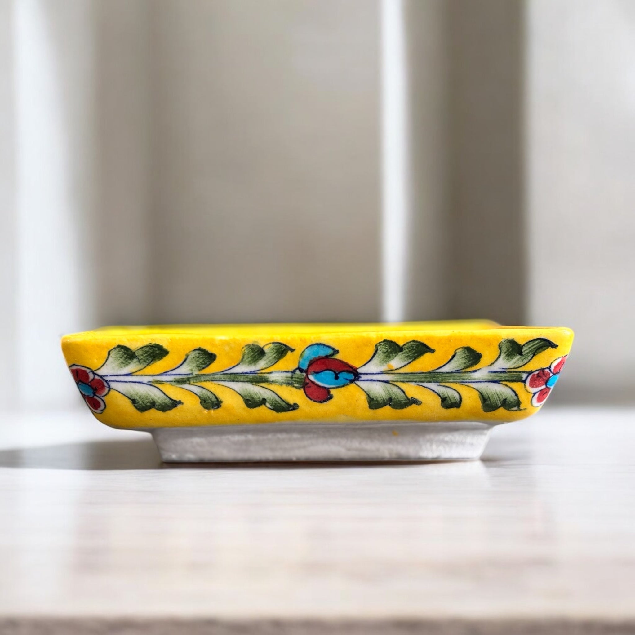 Blue Pottery Serving Tray 4x6inch