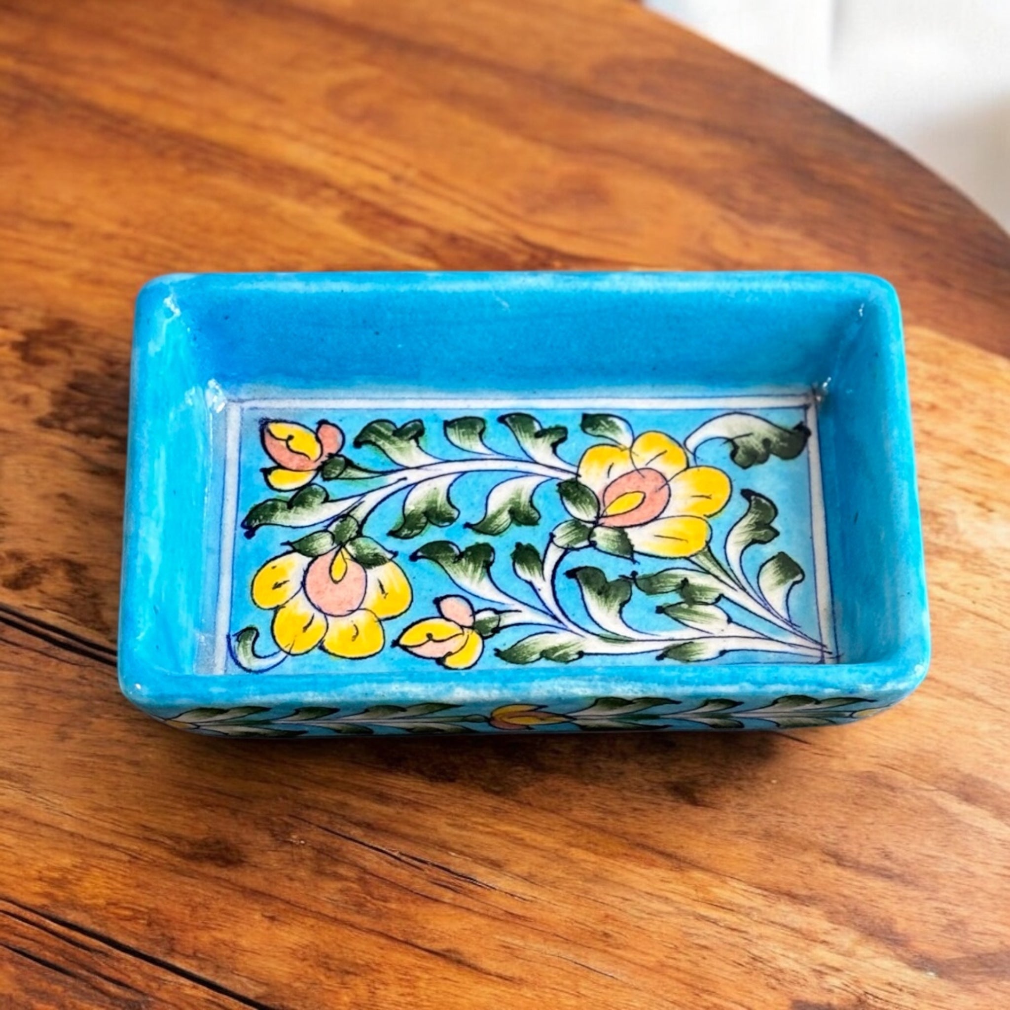 Blue Pottery Serving Tray