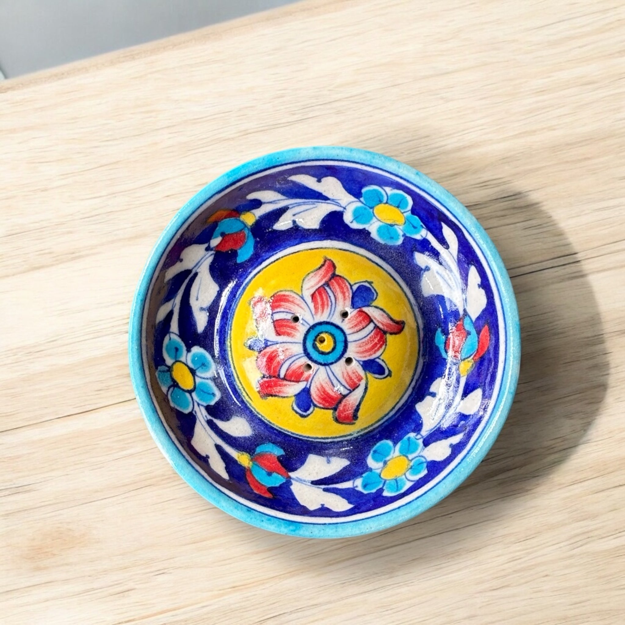 Blue Pottery Incense Stick Holder