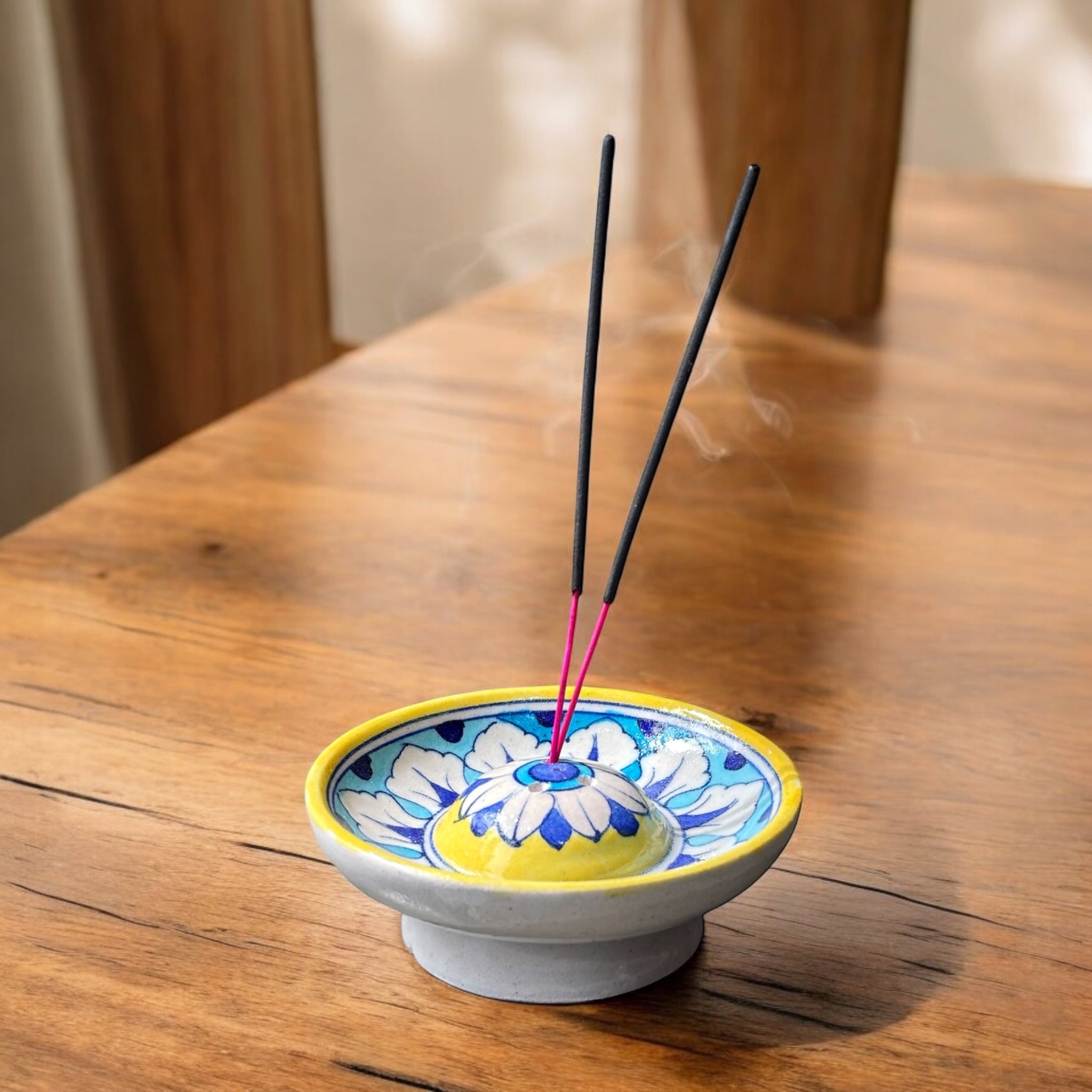 Blue Pottery Incense Stick Holder