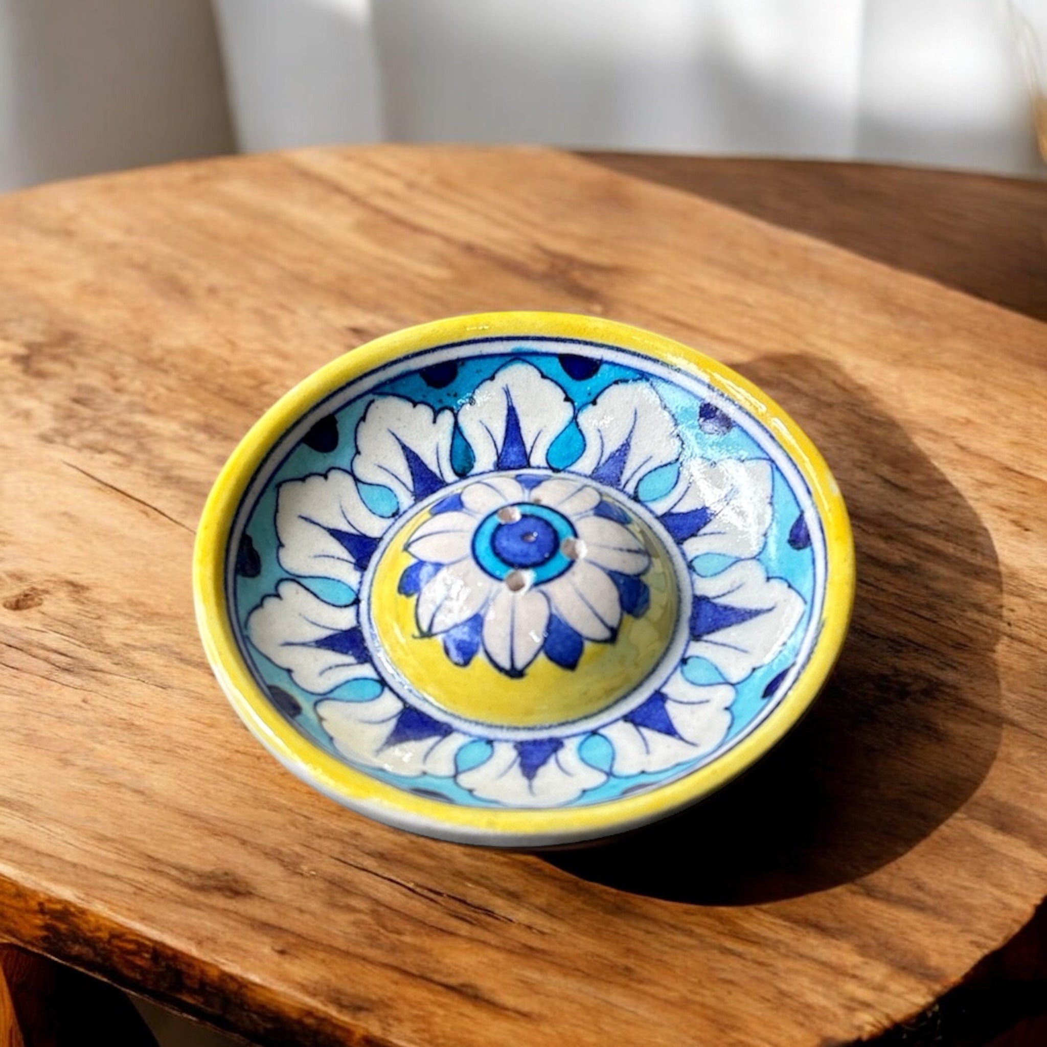 Blue Pottery Incense Stick Holder
