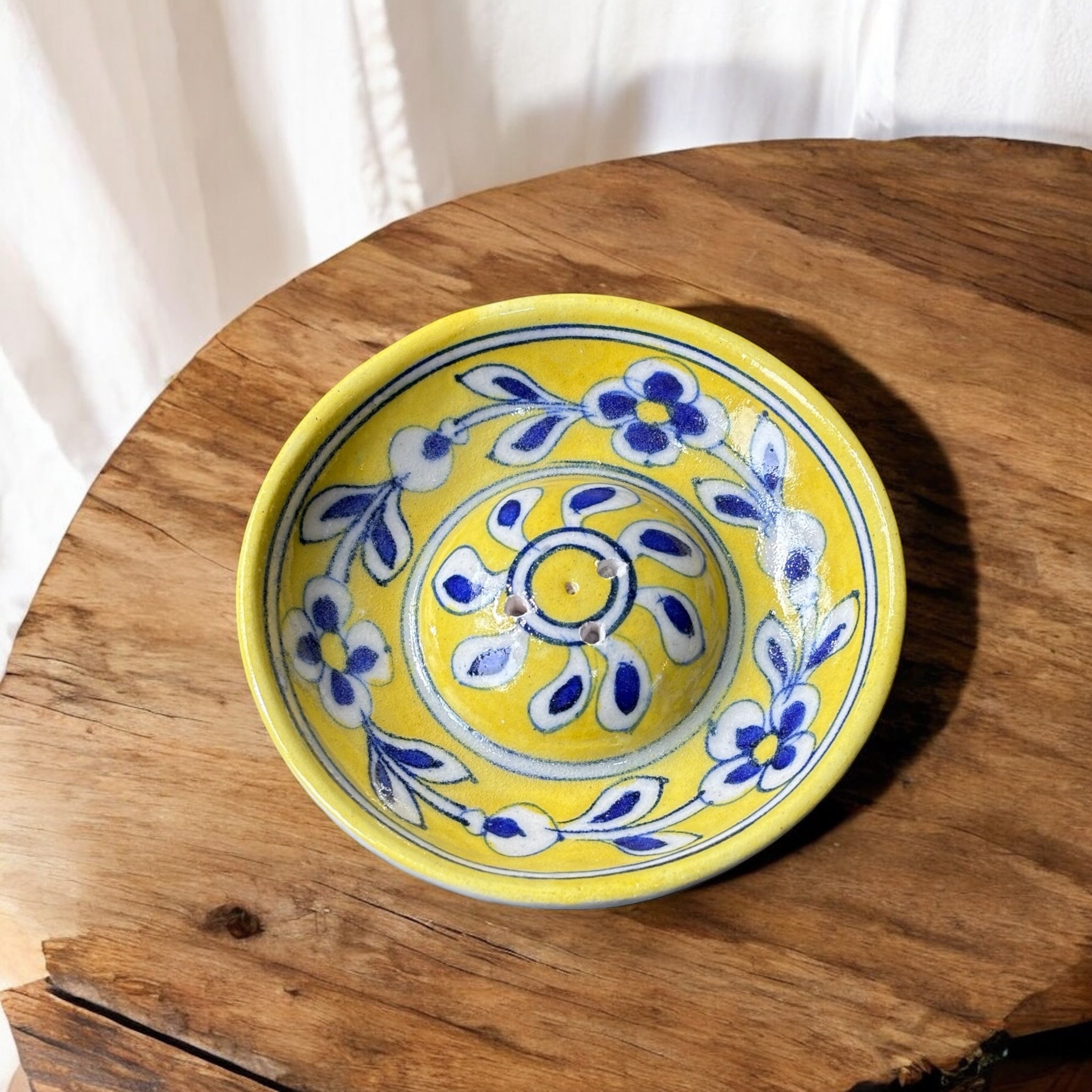 Blue Pottery Incense Stick Holder