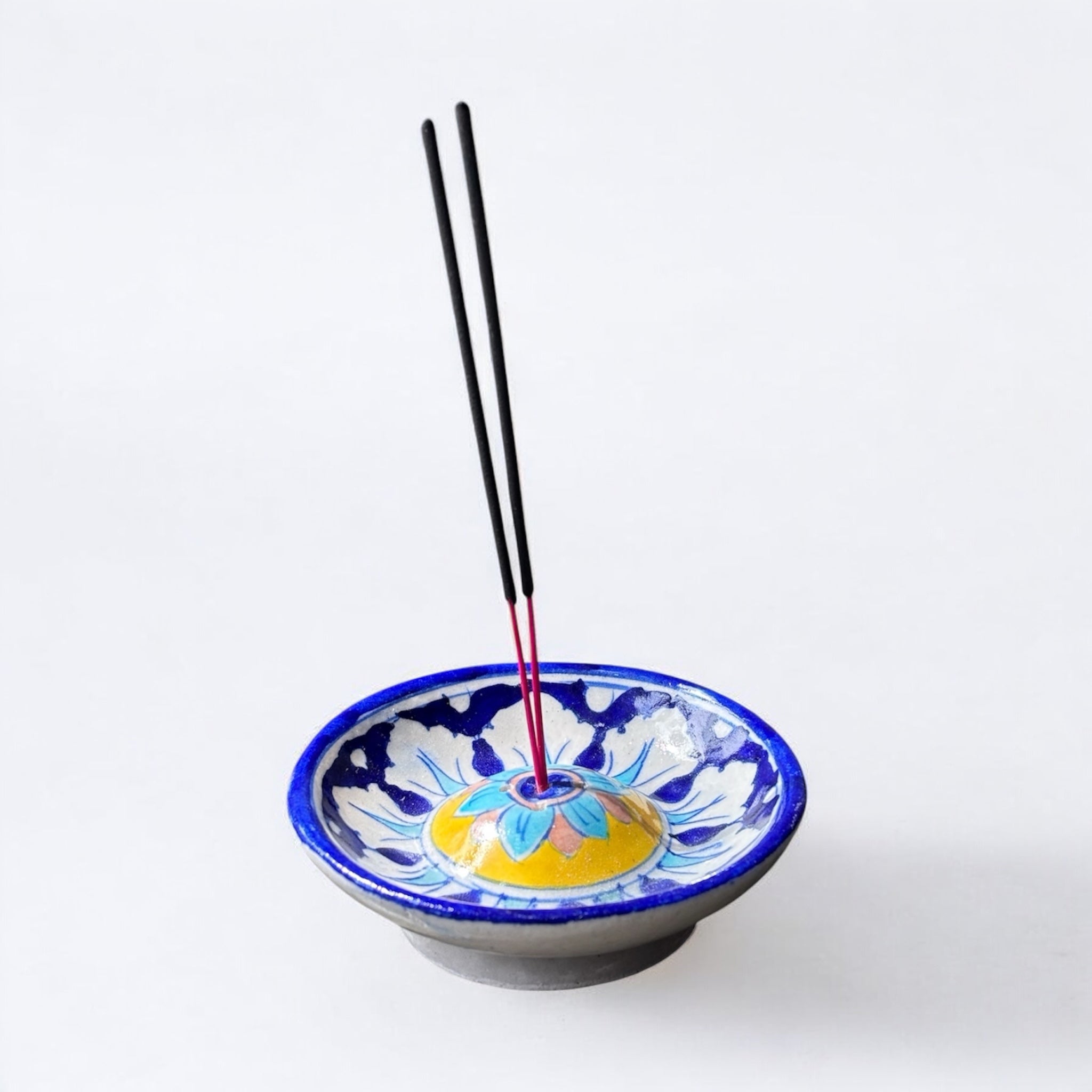 Blue Pottery Incense Stick Holder