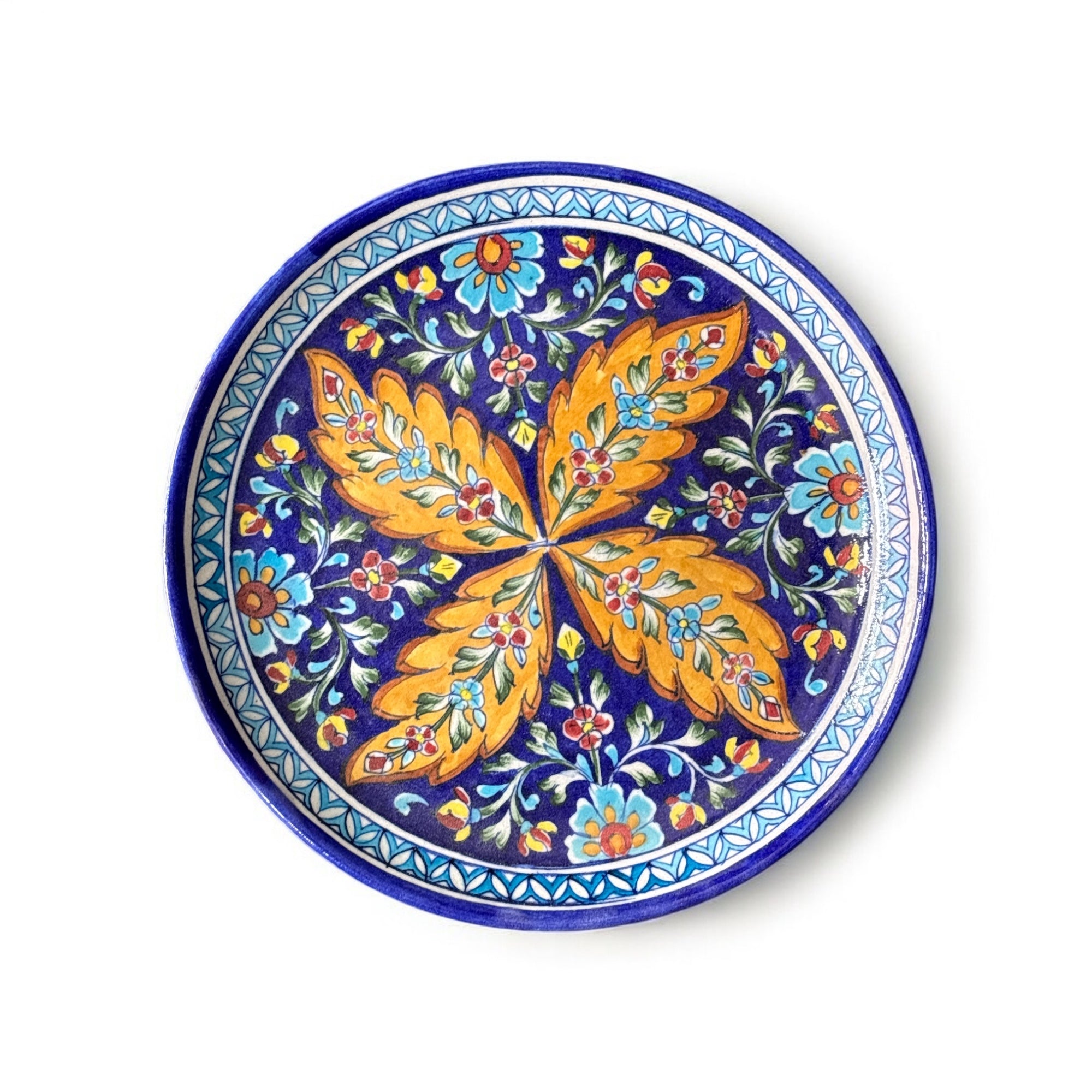 Blue Pottery Wall Hanging 10 Inch Plate