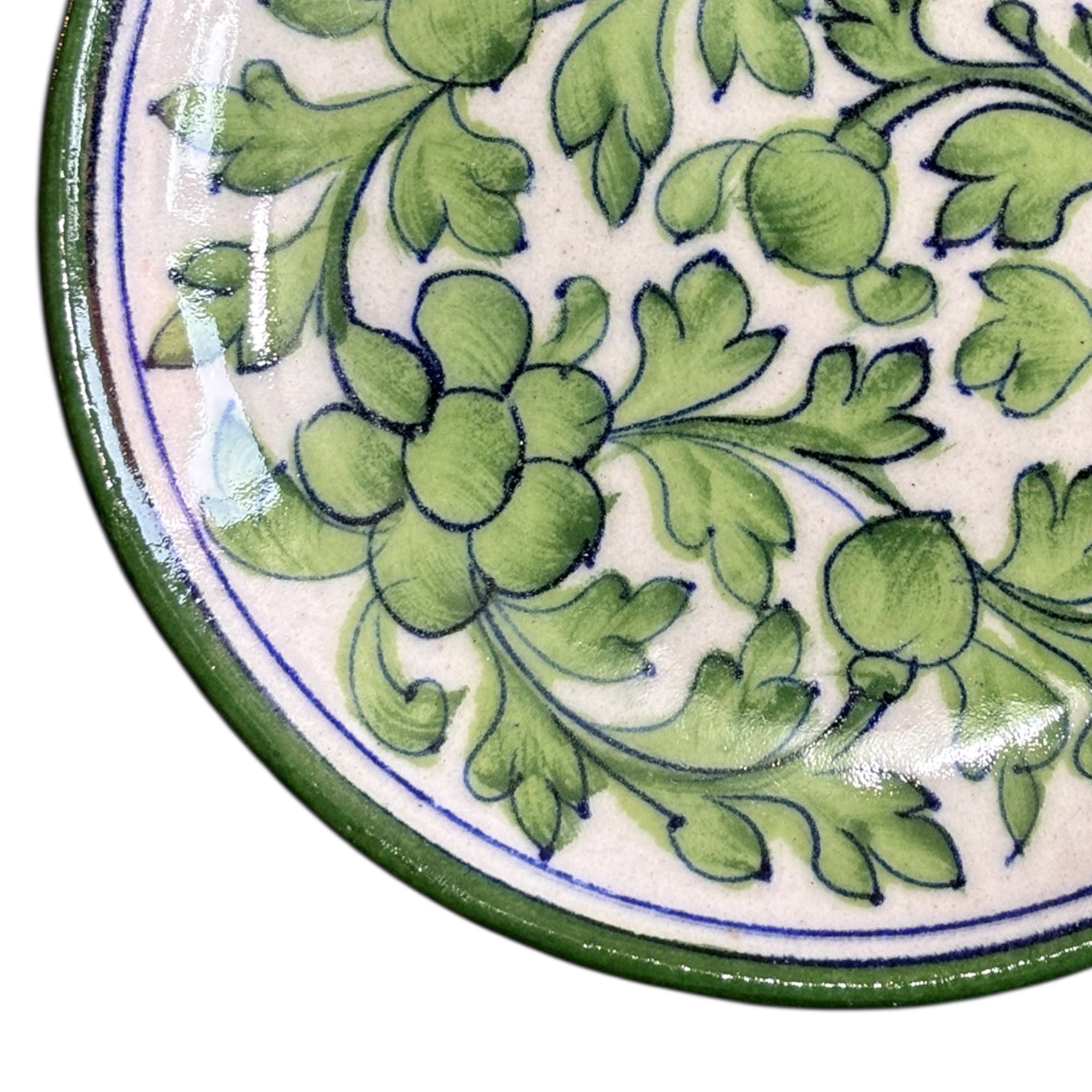 6 Inch Blue Pottery Plate