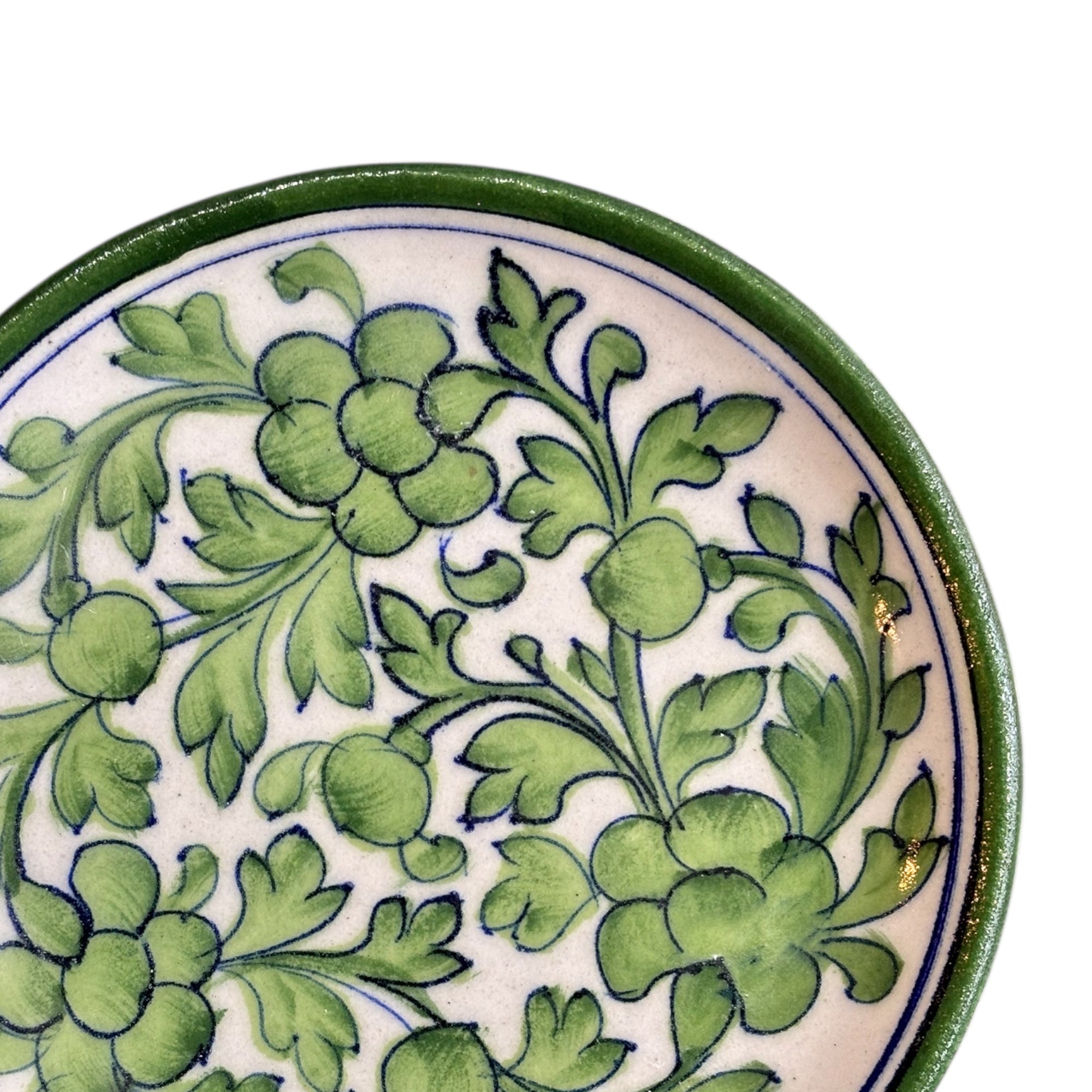 6 Inch Blue Pottery Plate