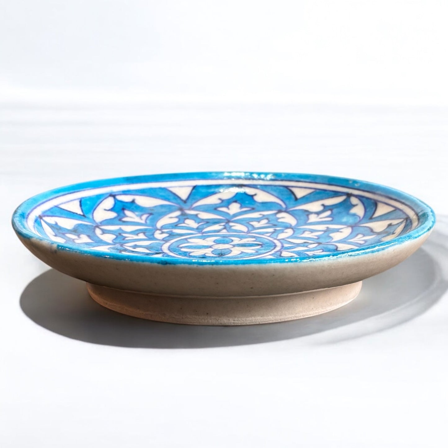 6 Inch Blue Pottery Plate