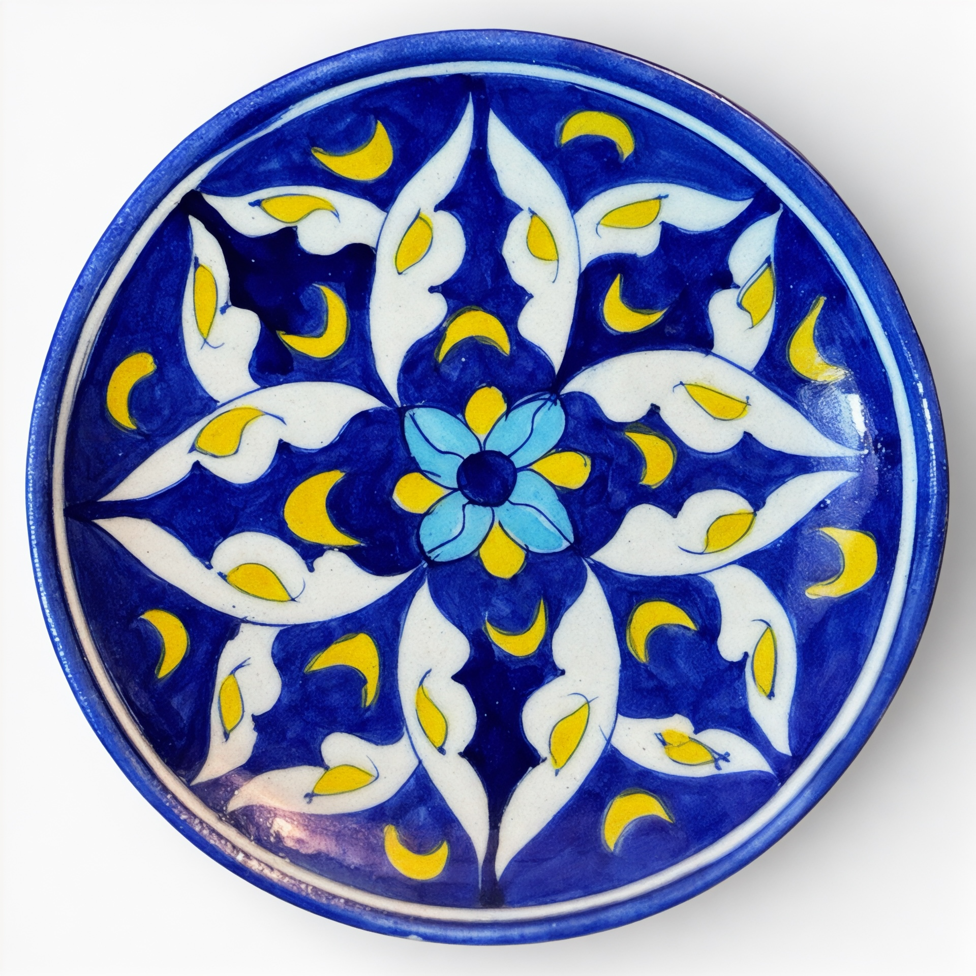 6" Blue Pottery Plate