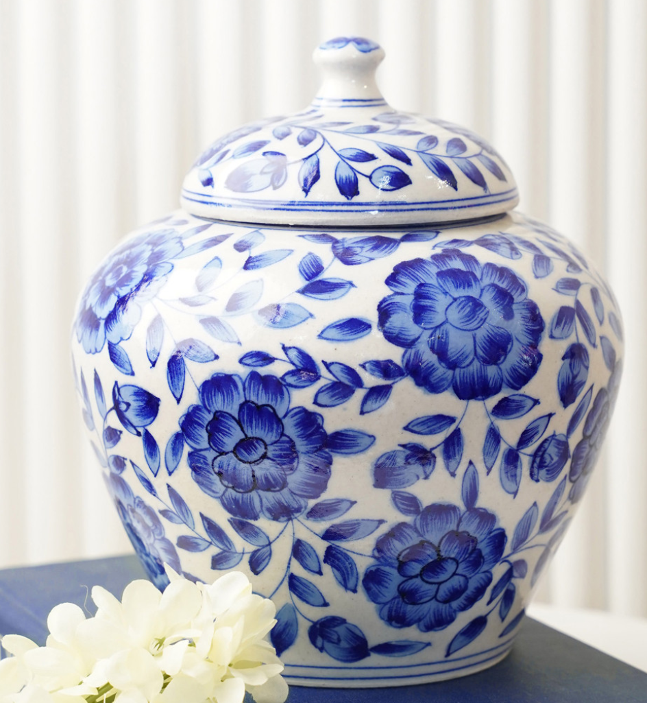 Blue Pottery Handmade Vase / Jar