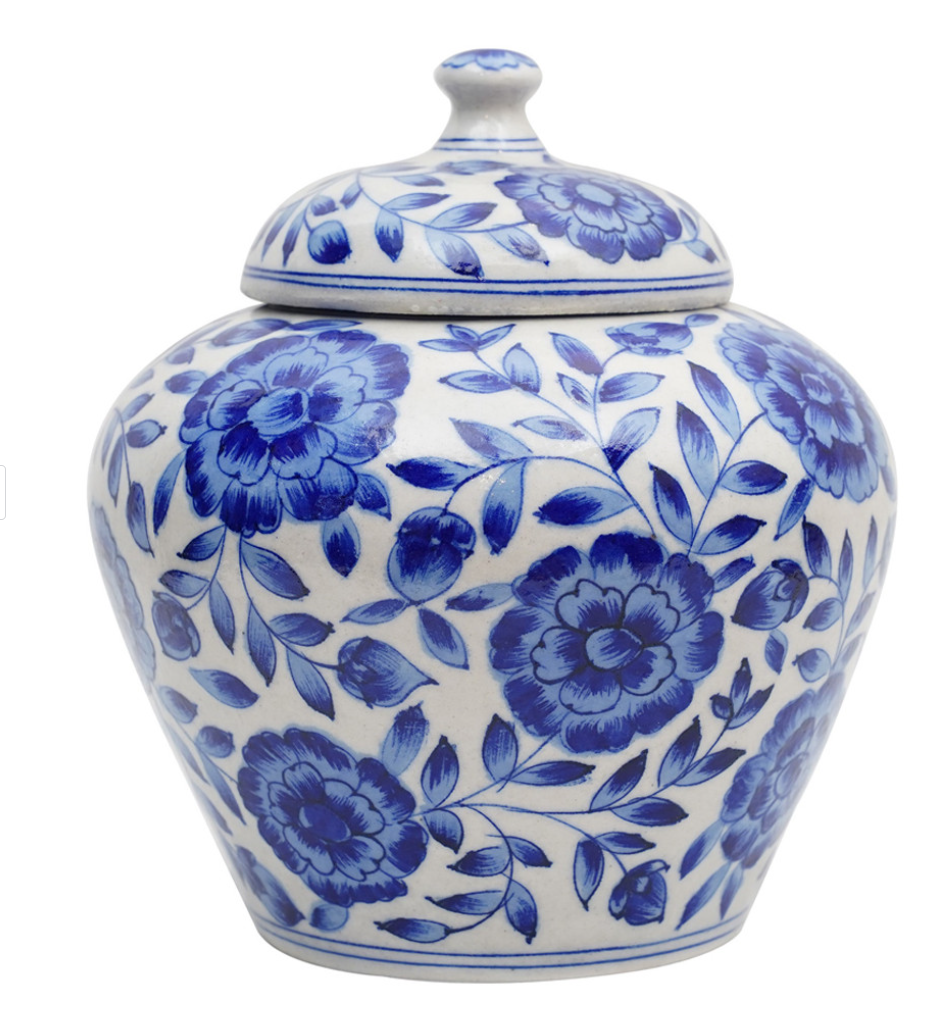 Blue Pottery Handmade Vase / Jar