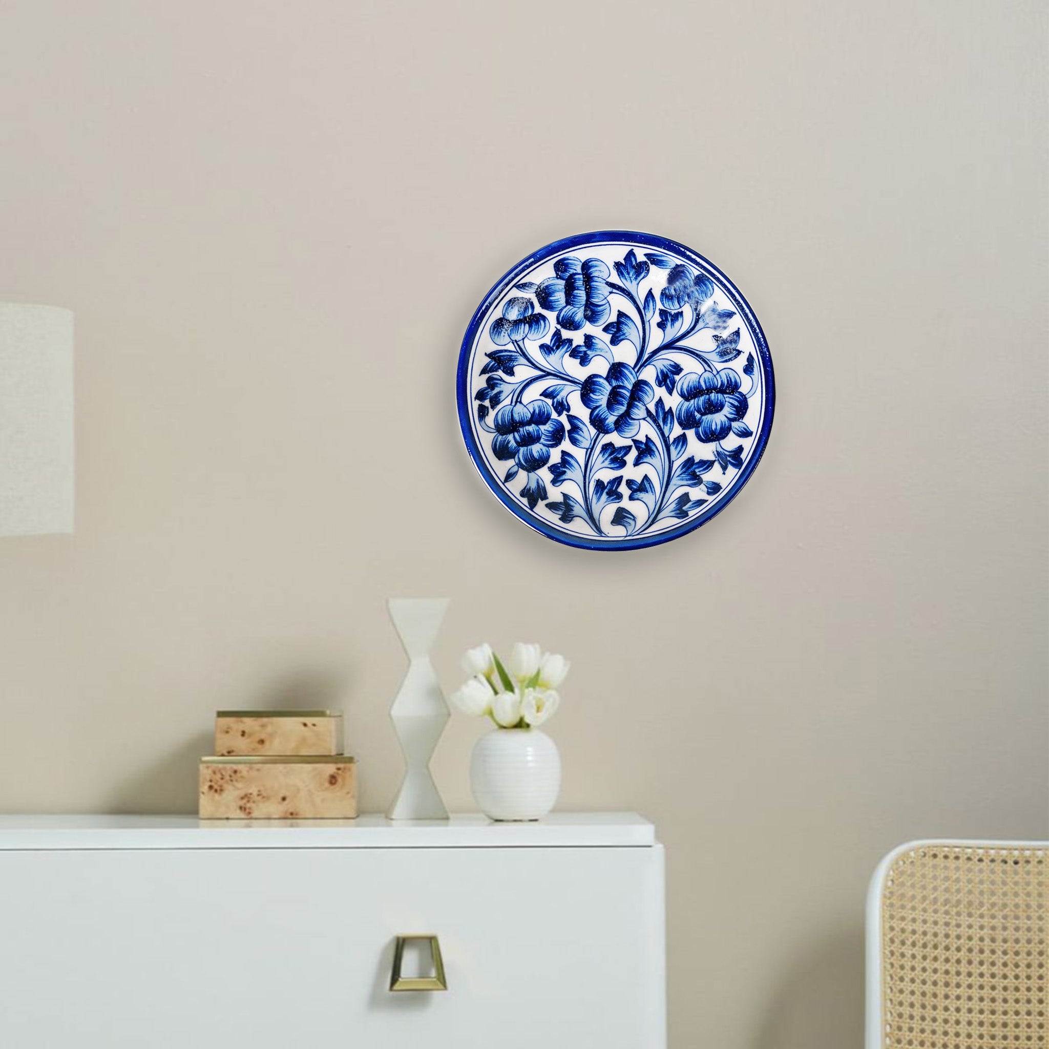 Blue Pottery 6 inch Plate