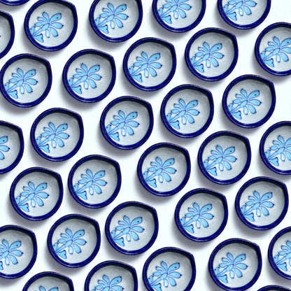 Blue Pottery Diya Set of (10)
