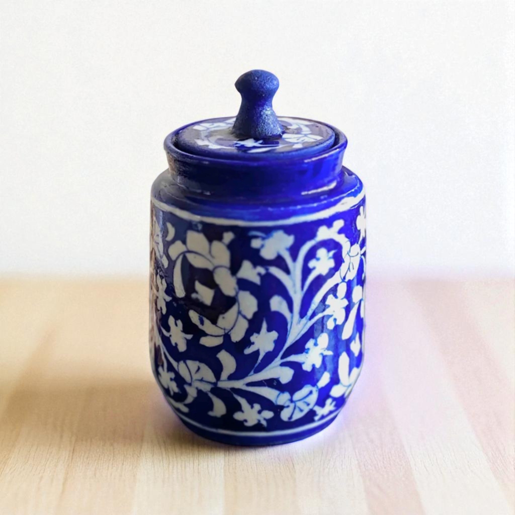 Blue Pottery Jar