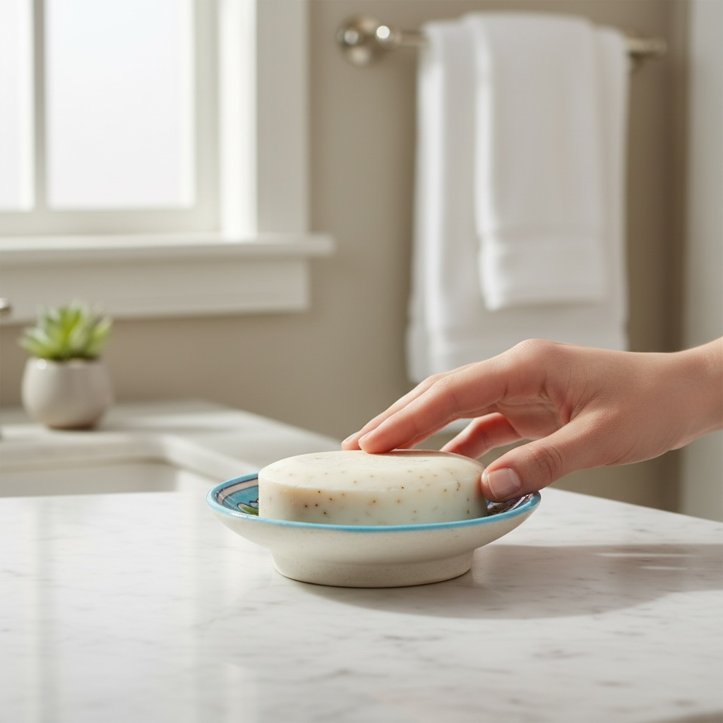 Blue Pottery Soapdish