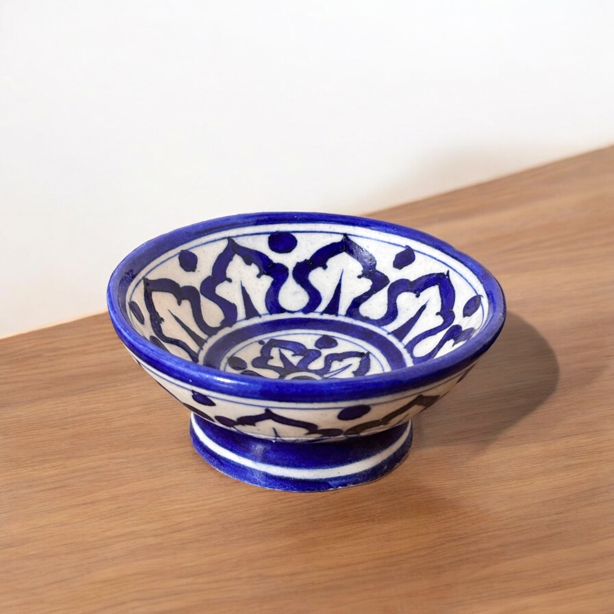 Blue Pottery Handmade Bowl Set Of (2)