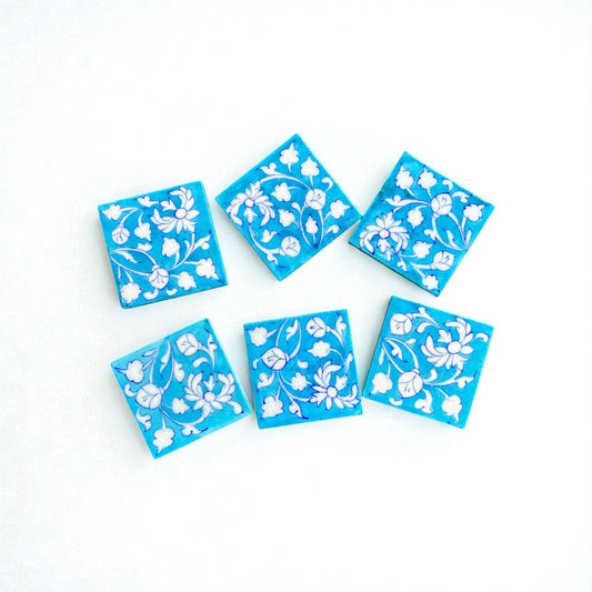 Sky Blue Coasters Set Of 6