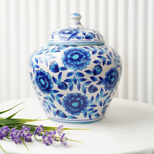 Blue Pottery Handmade Vase / Jar