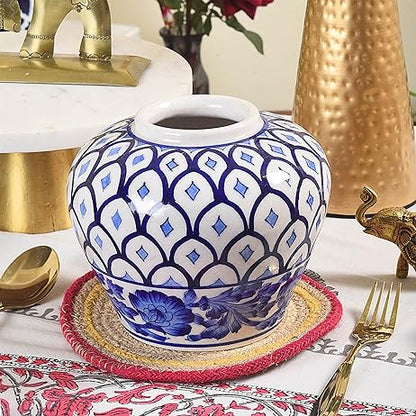 Blue Pottery Vase / Jar