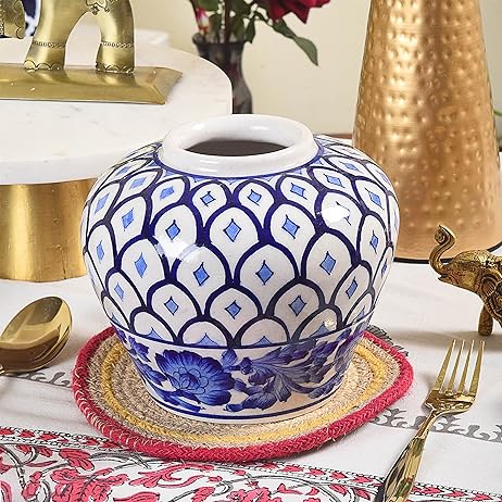 Blue Pottery Vase / Jar