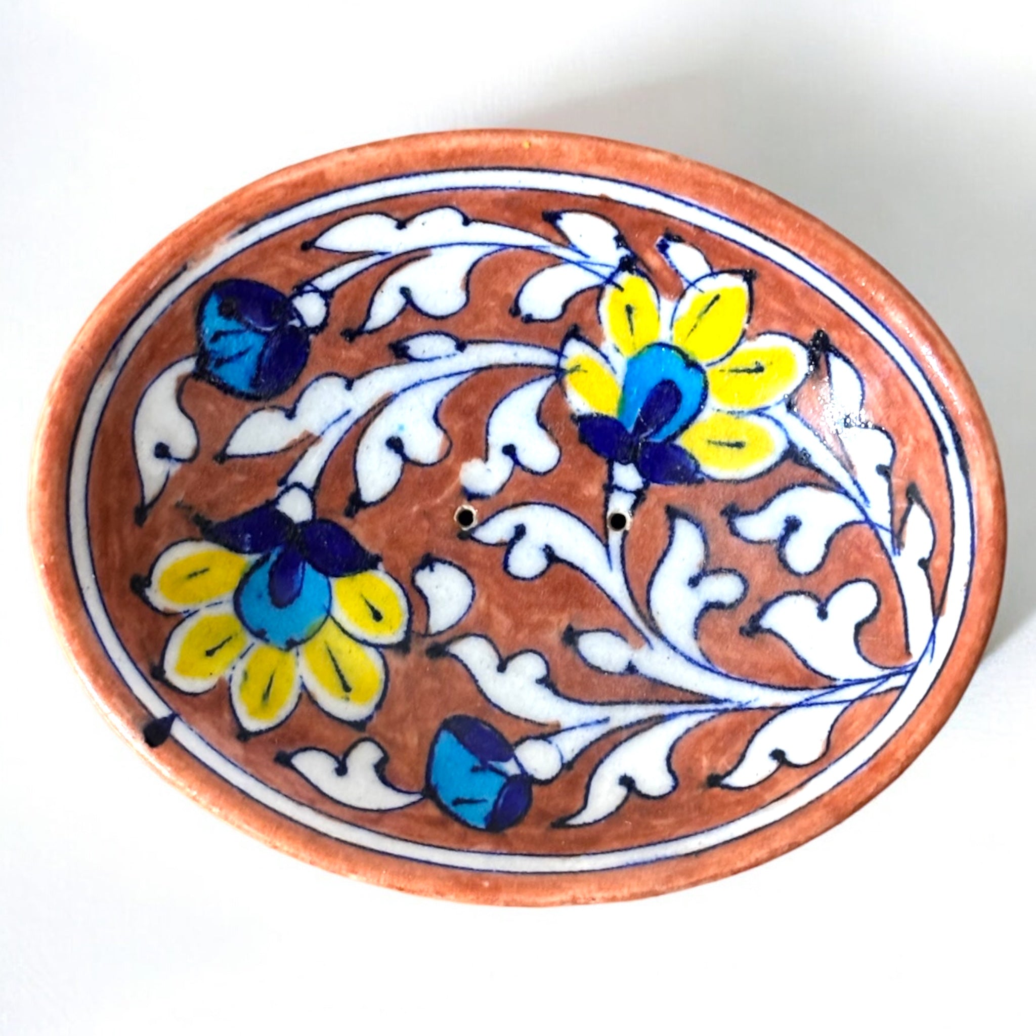 Blue Pottery Soapdish