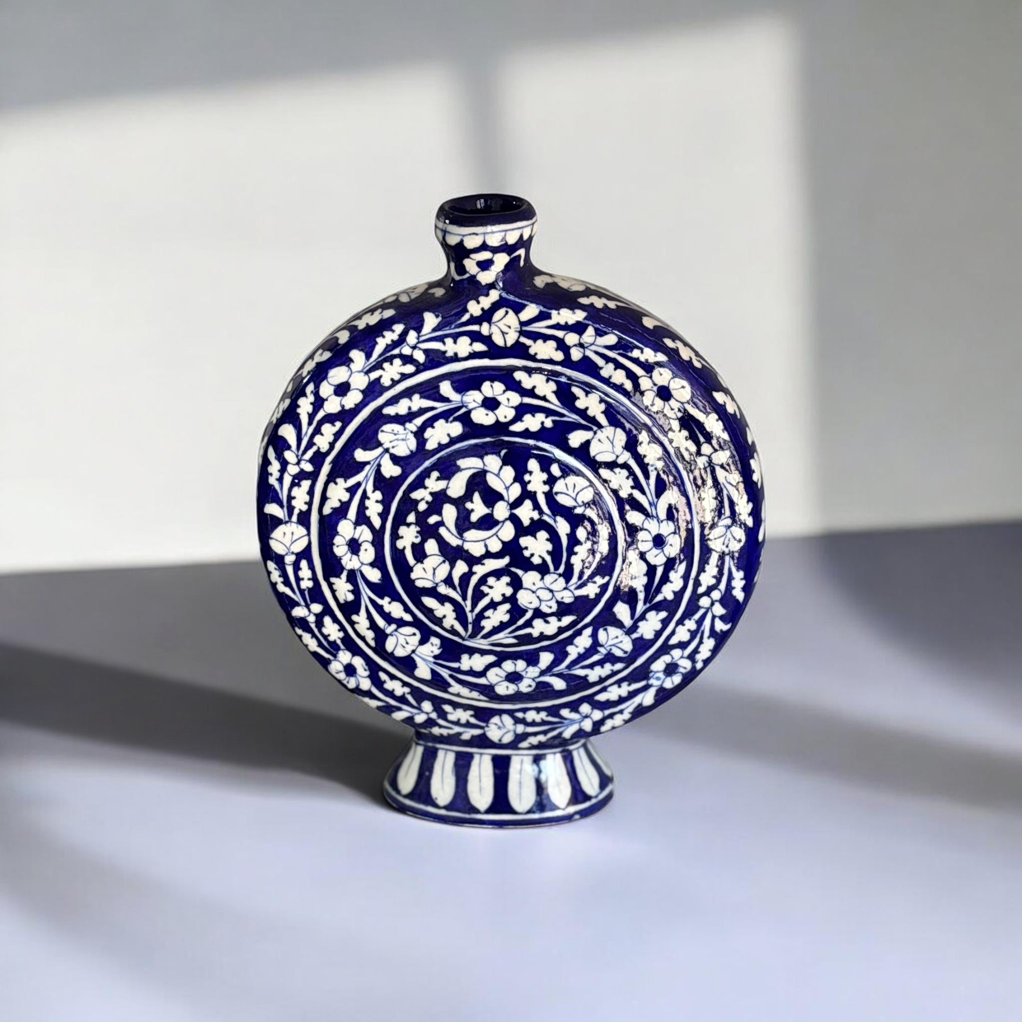 Blue Pottery T-Vase