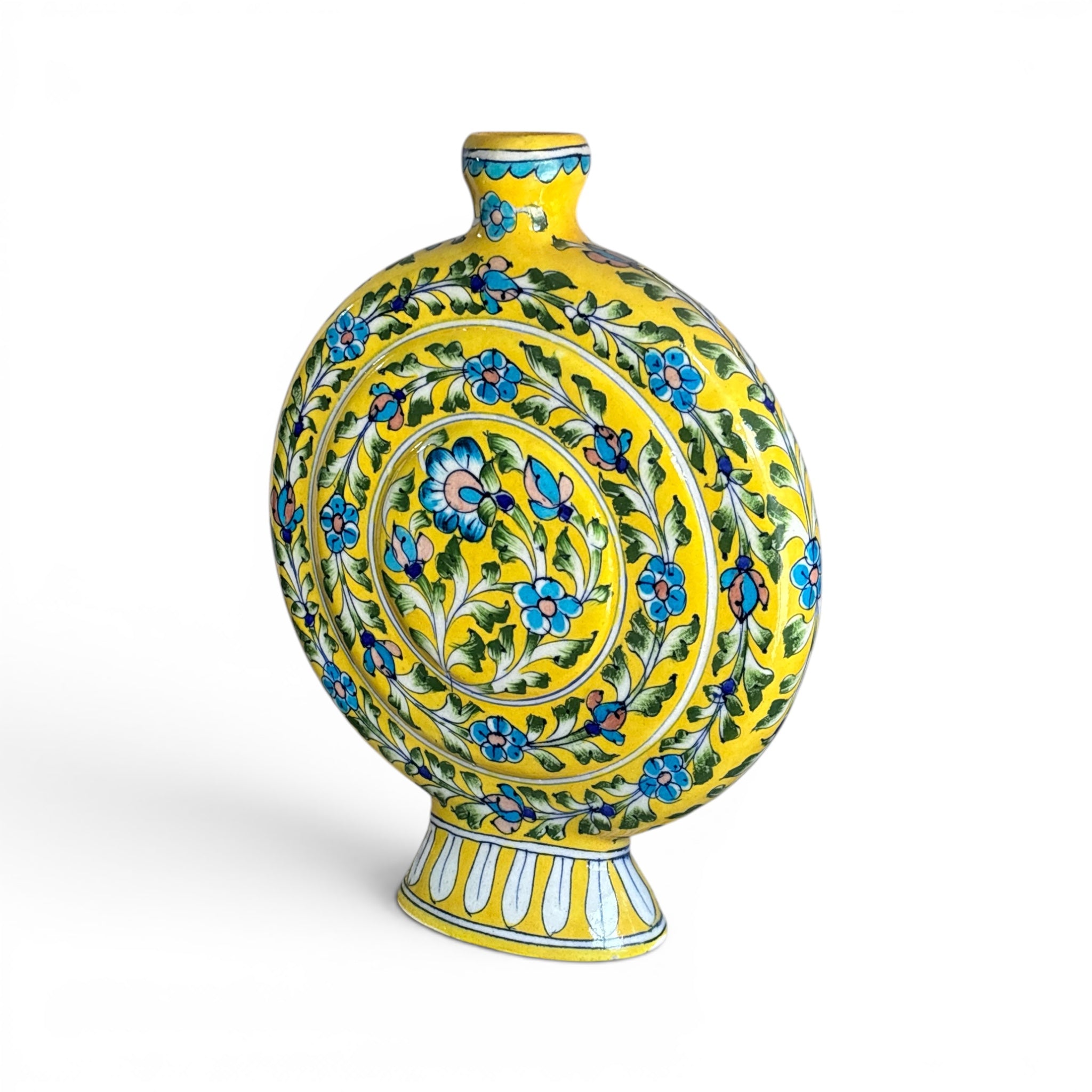 Handmade Blue Pottery T-Vase