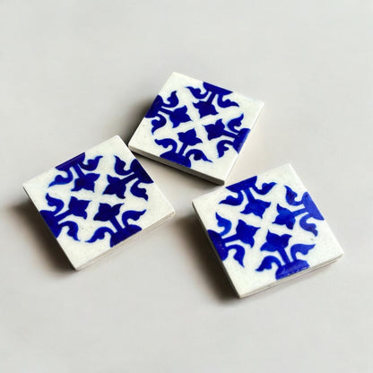 Mexican Blue & White Coasters Set Of 6