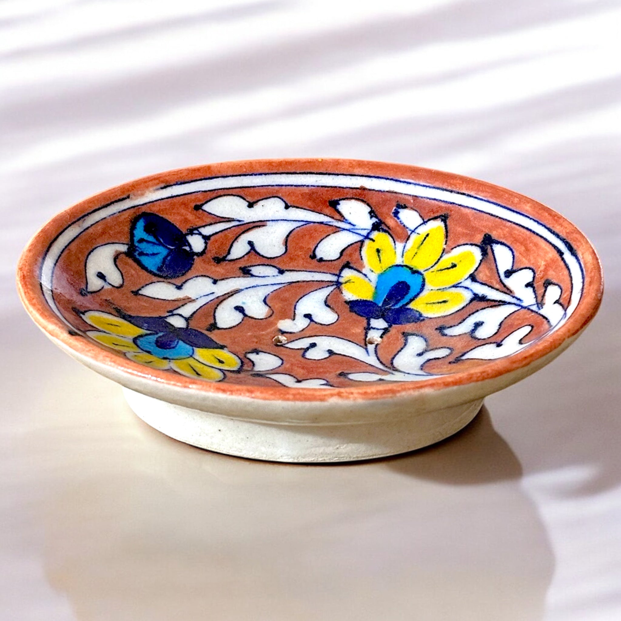 Blue Pottery Soapdish