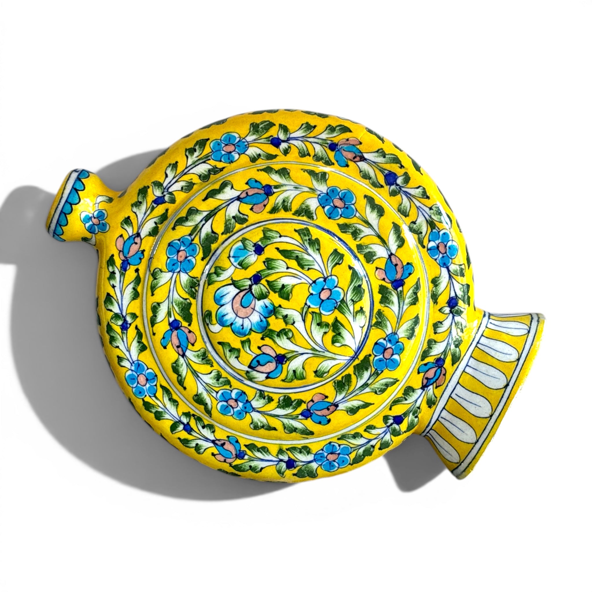 Handmade Blue Pottery T-Vase